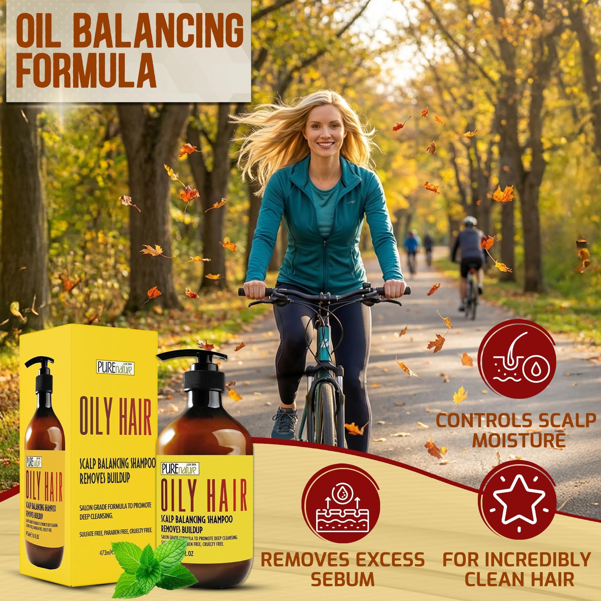Oily Hair Shampoo Sulfate Free 16 Fl Oz Buildup Remover for Itchy Scalps Deep Cleanse Shampoo for Dandruff and Flake Treatment for Men and Women Paraben Free Salon Professional Formula Oily Hair Shampoo Sulfate Free 16 Fl Oz Buildup Remover for Itchy Scalps Deep Cleanse Shampoo for Dandruff and Flake Treatment for Men and Women Paraben Free Salon Professional Formula