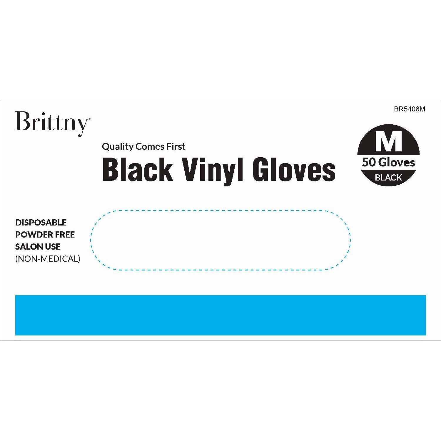 Brittny Gloves Vinyl 50Pcbox Black Brittny Gloves Vinyl 50Pcbox Black