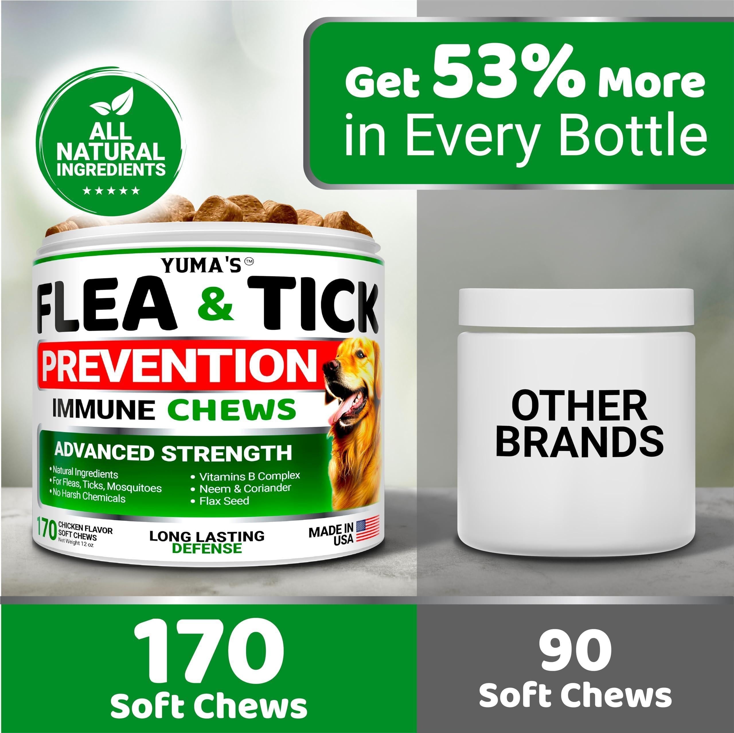 Flea & Tick Chews for Dogs 170 Count Oral All Breeds & Ages Flea & Tick Chews for Dogs 170 Count Oral All Breeds & Ages