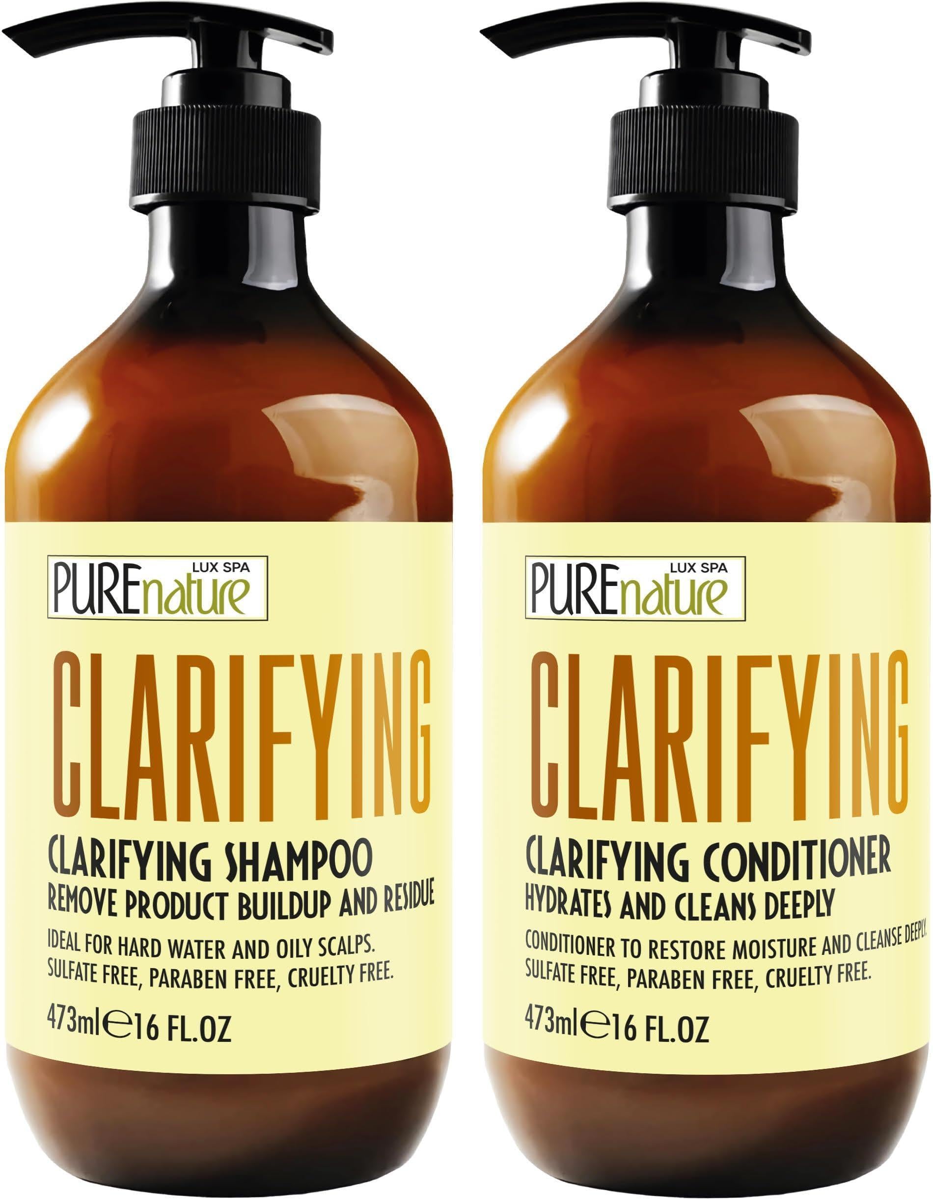 Clarifying Shampoo and Conditioner Set 16 Fl Oz Set of 2 Sulfate Free Hair Care Products for Women and Men Deep Cleansing for Oily Scalp Ideal for Swimmers Clarifying Shampoo and Conditioner Set 16 Fl Oz Set of 2 Sulfate Free Hair Care Products for Women and Men Deep Cleansing for Oily Scalp Ideal for Swimmers