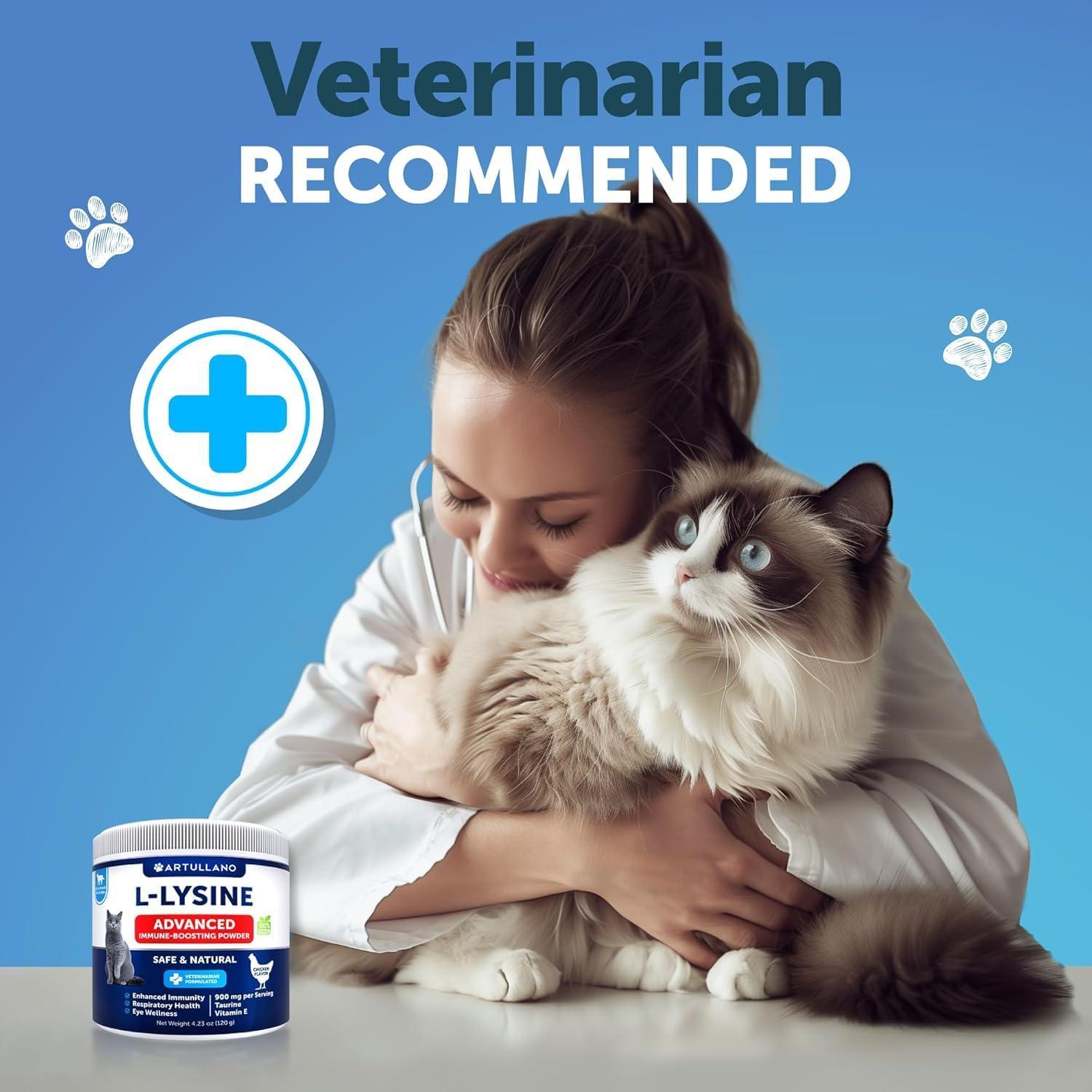L-Lysine Powder for Cats 900 mg per Serving Immune Support L-Lysine Powder for Cats 900 mg per Serving Immune Support