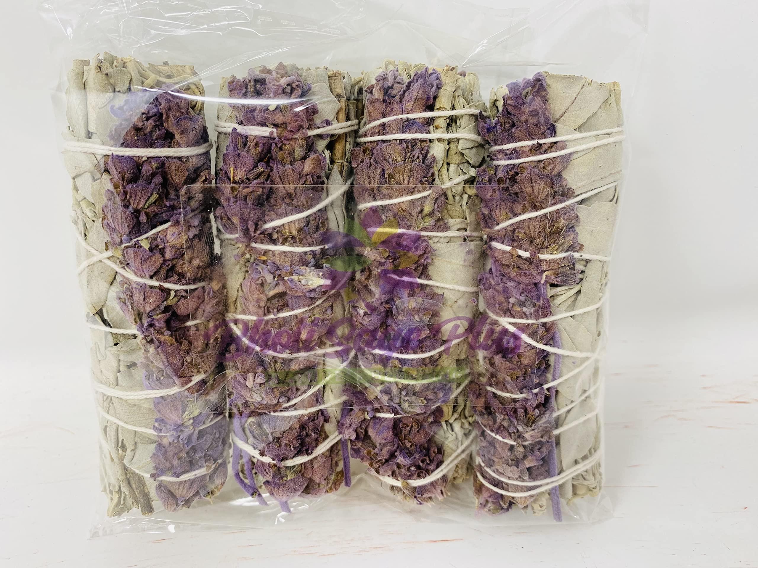 Bholi Sage Plus Sage Smudge Kit for Cleansing Negative Energy Lavender with White Sage Smudge Sticks Pack of 4 Bholi Sage Plus Sage Smudge Kit for Cleansing Negative Energy Lavender with White Sage Smudge Sticks Pack of 4