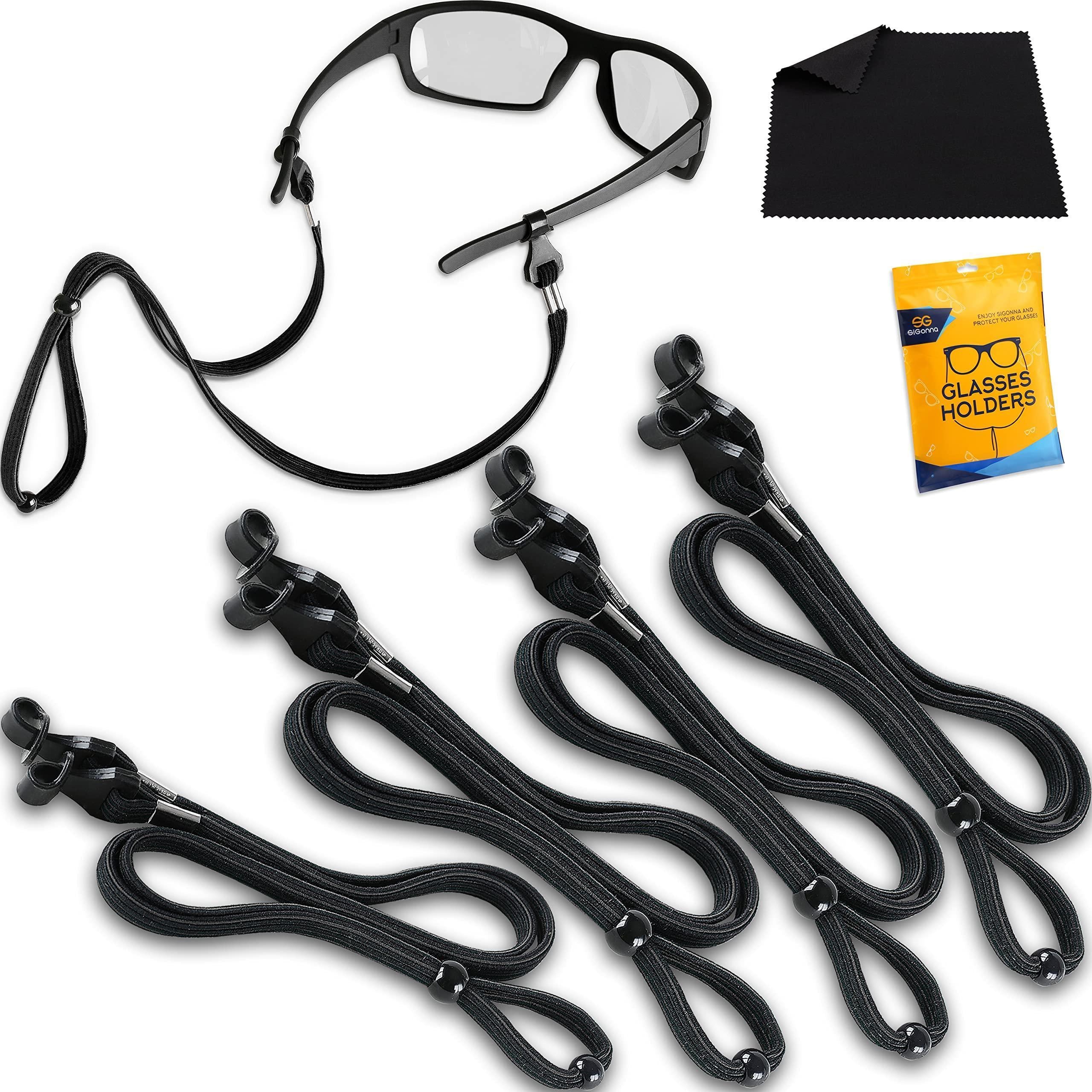 Eye Glasses String Holder Straps 4 Pcs Sports Sunglasses Black Cords NonSlip Eye Glasses String Holder Straps 4 Pcs Sports Sunglasses Black Cords NonSlip