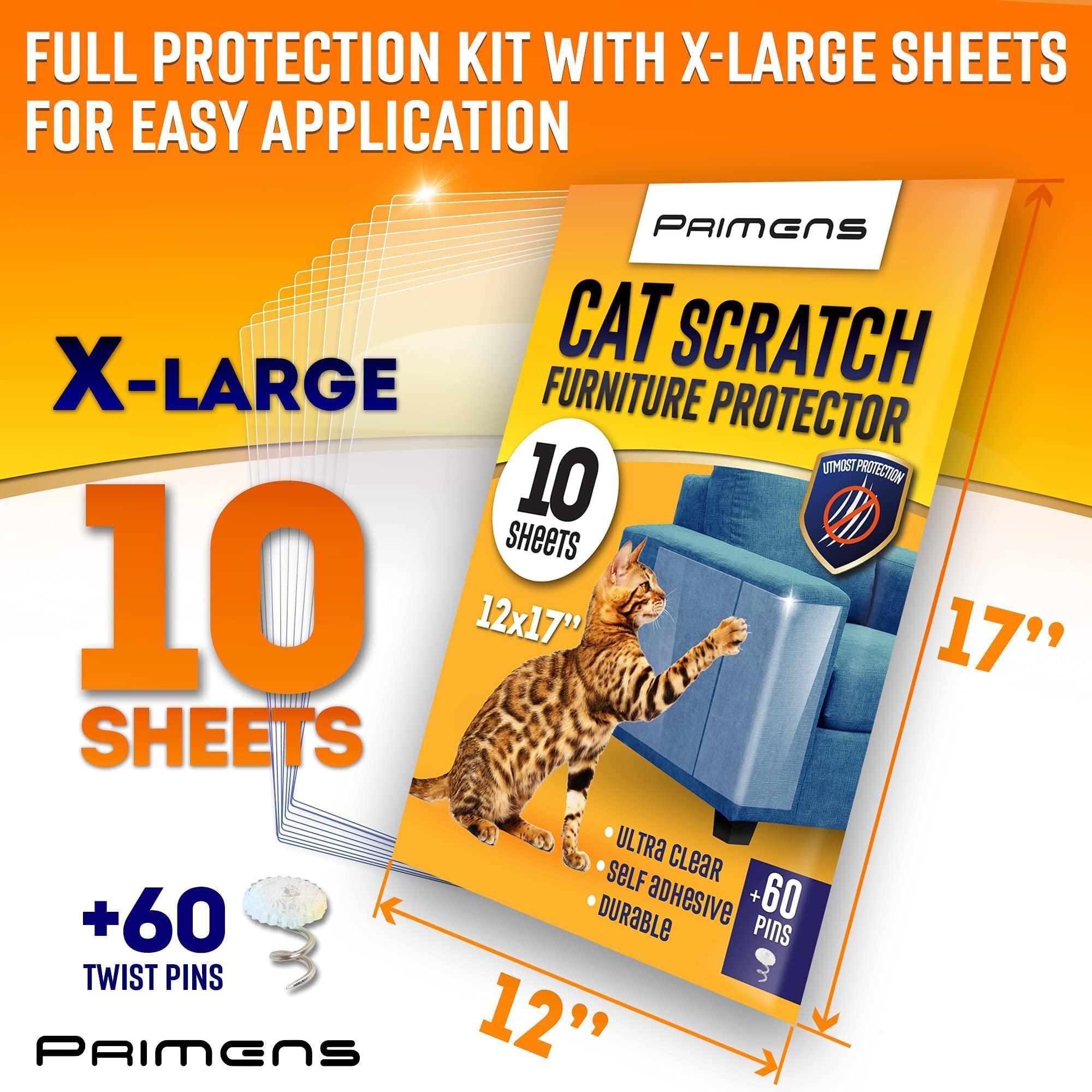 Cat Scratch Furniture Protectors for Sofa 10 XL Sheets Cat Scratch Furniture Protectors for Sofa 10 XL Sheets