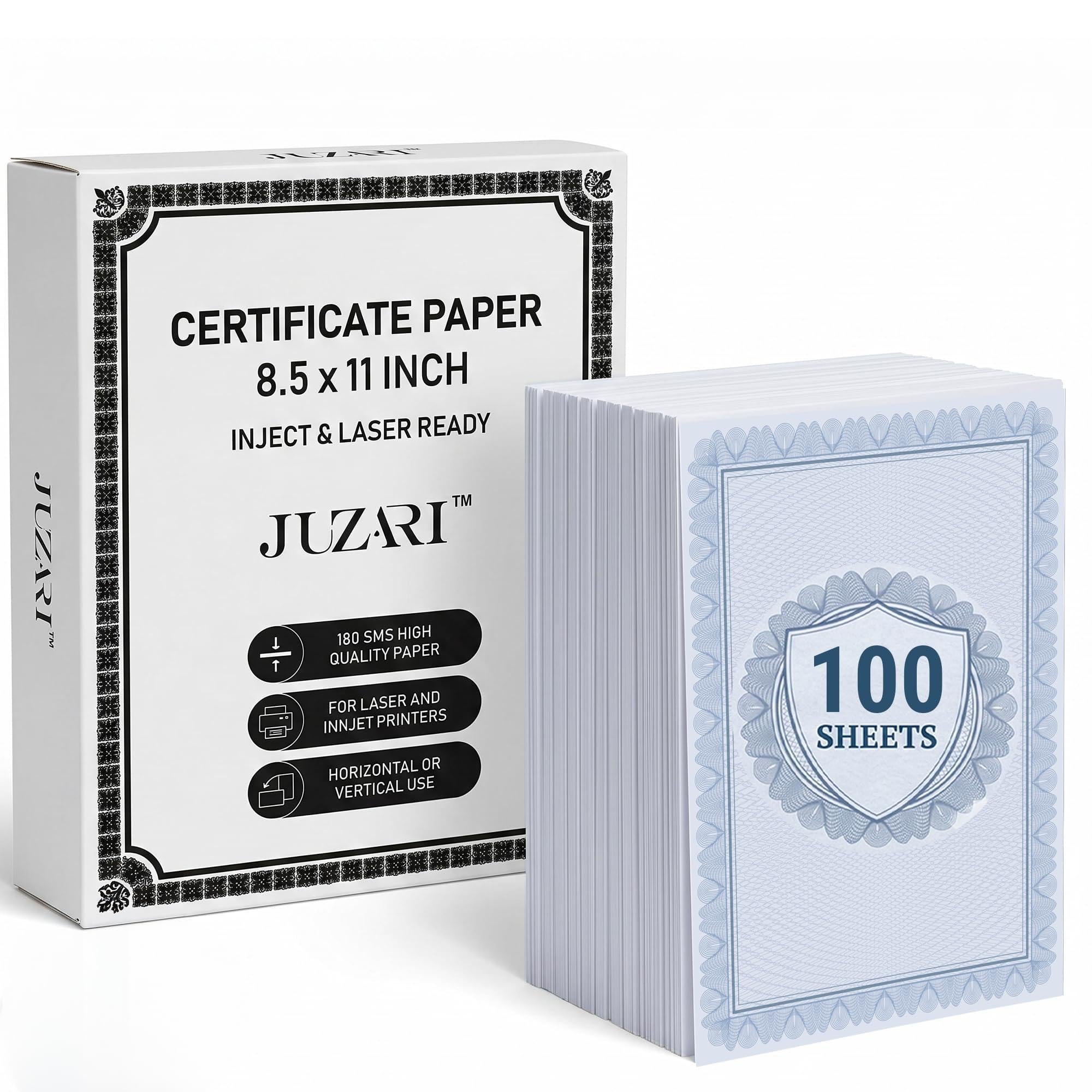 100 Certificate Paper 8.5 x 11 inch for Printing Blank Certificate Papers for Award Certificates & Diploma Paper Premium Blue Border Award Papers Cardstock for Awards & Certificates Graduation 100 Certificate Paper 8.5 x 11 inch for Printing Blank Certificate Papers for Award Certificates & Diploma Paper Premium Blue Border Award Papers Cardstock for Awards & Certificates Graduation