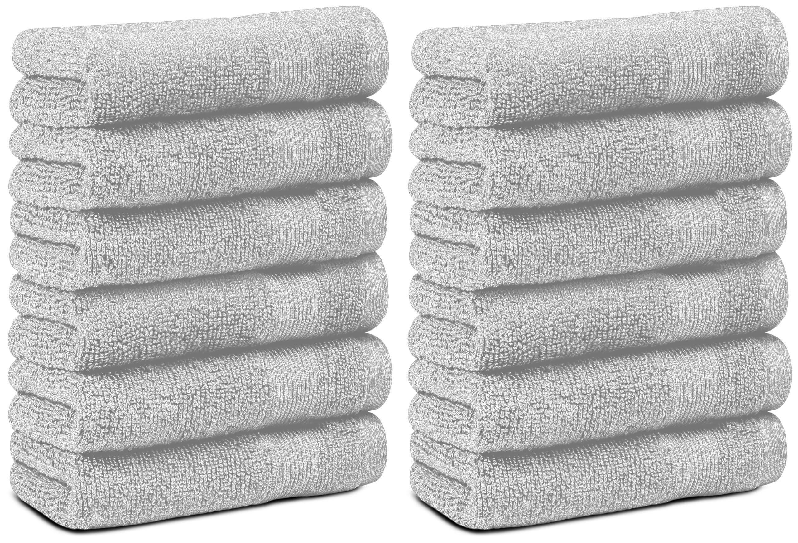 Resort Collection Soft Washcloth Face Body Towel Set 12x12 inch 12 Pack Grey Resort Collection Soft Washcloth Face Body Towel Set 12x12 inch 12 Pack Grey