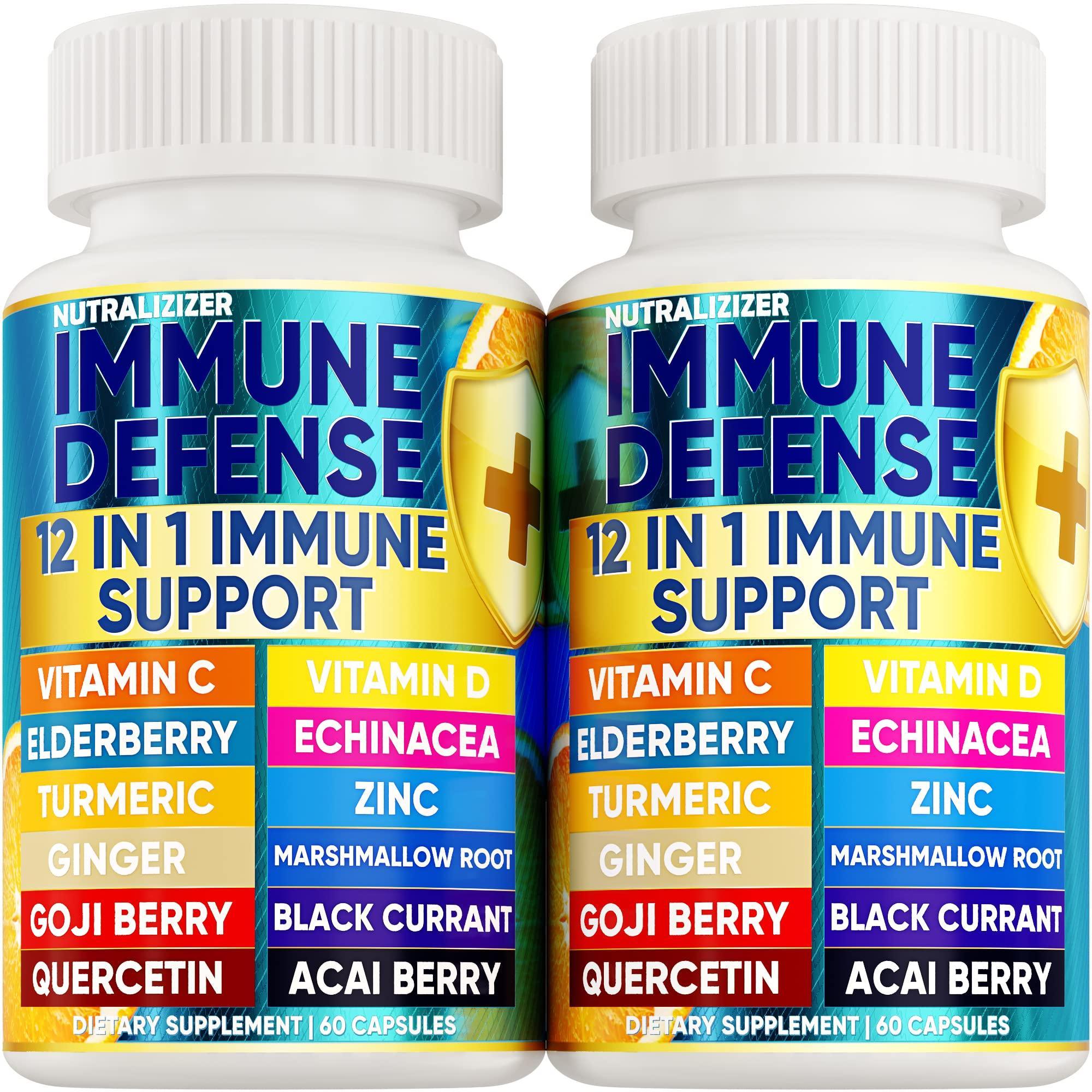 12 in 1 Premium Immune Defense Vitamins Immune Supplement w Vitamin D3 5000 IU Vitamin С 1000mg Zinс 50mg Luxe Choice for Premium Immune Support With Echinacea Elderberry and Ginger 120 Caps 12 in 1 Premium Immune Defense Vitamins Immune Supplement w Vitamin D3 5000 IU Vitamin С 1000mg Zinс 50mg Luxe Choice for Premium Immune Support With Echinacea Elderberry and Ginger 120 Caps