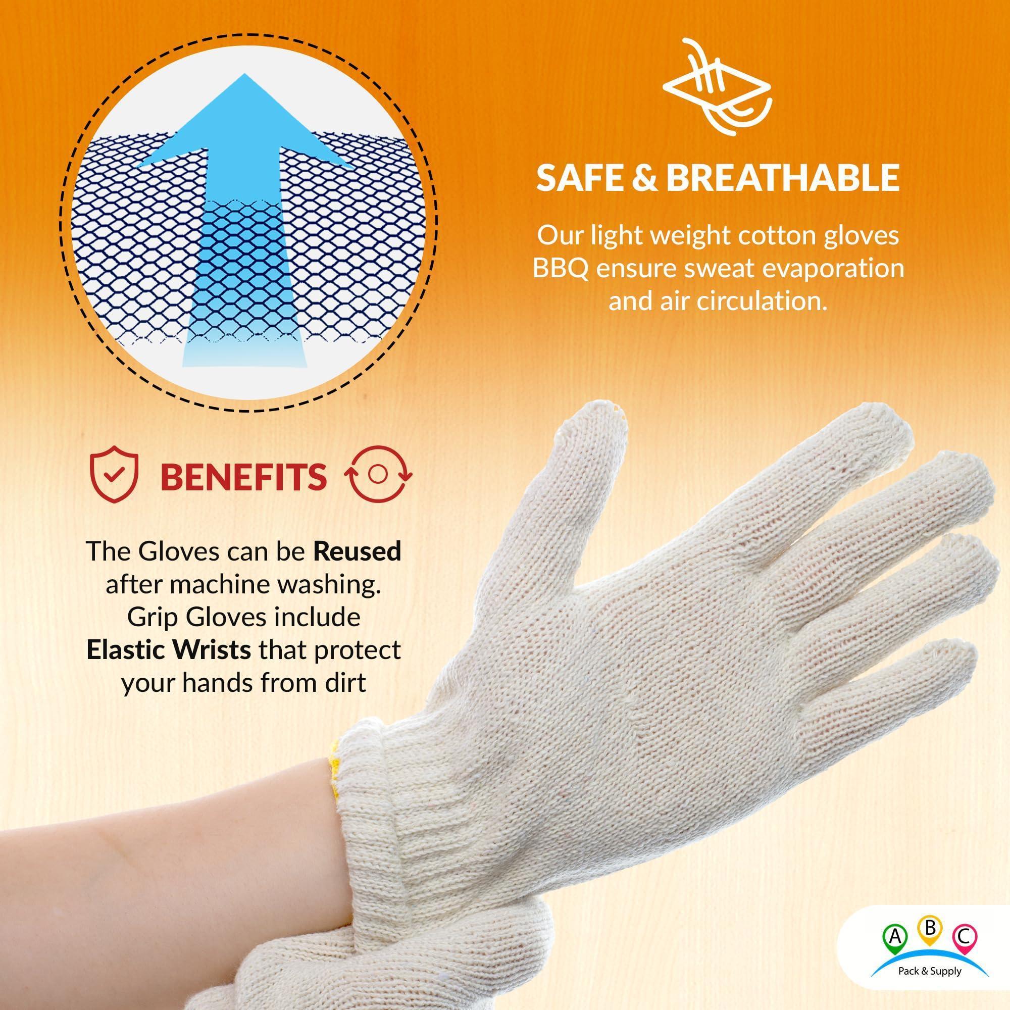 12 pairs String Knit Work Gloves 10 Inch Cotton and Polyester String Knit Gloves. Reusable Roping Gloves for Men and Women with Yellow Line. 12 pairs String Knit Work Gloves 10 Inch Cotton and Polyester String Knit Gloves. Reusable Roping Gloves for Men and Women with Yellow Line.