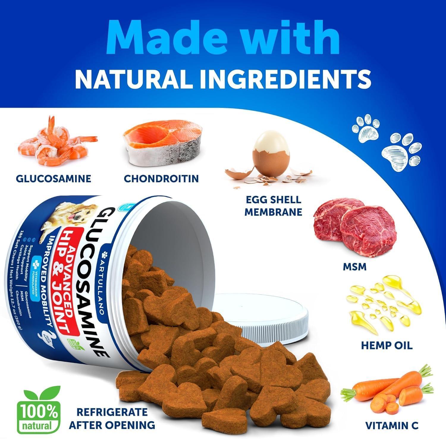 Glucosamine for Dogs Hip & Joint Chews Arthritis Support Glucosamine for Dogs Hip & Joint Chews Arthritis Support