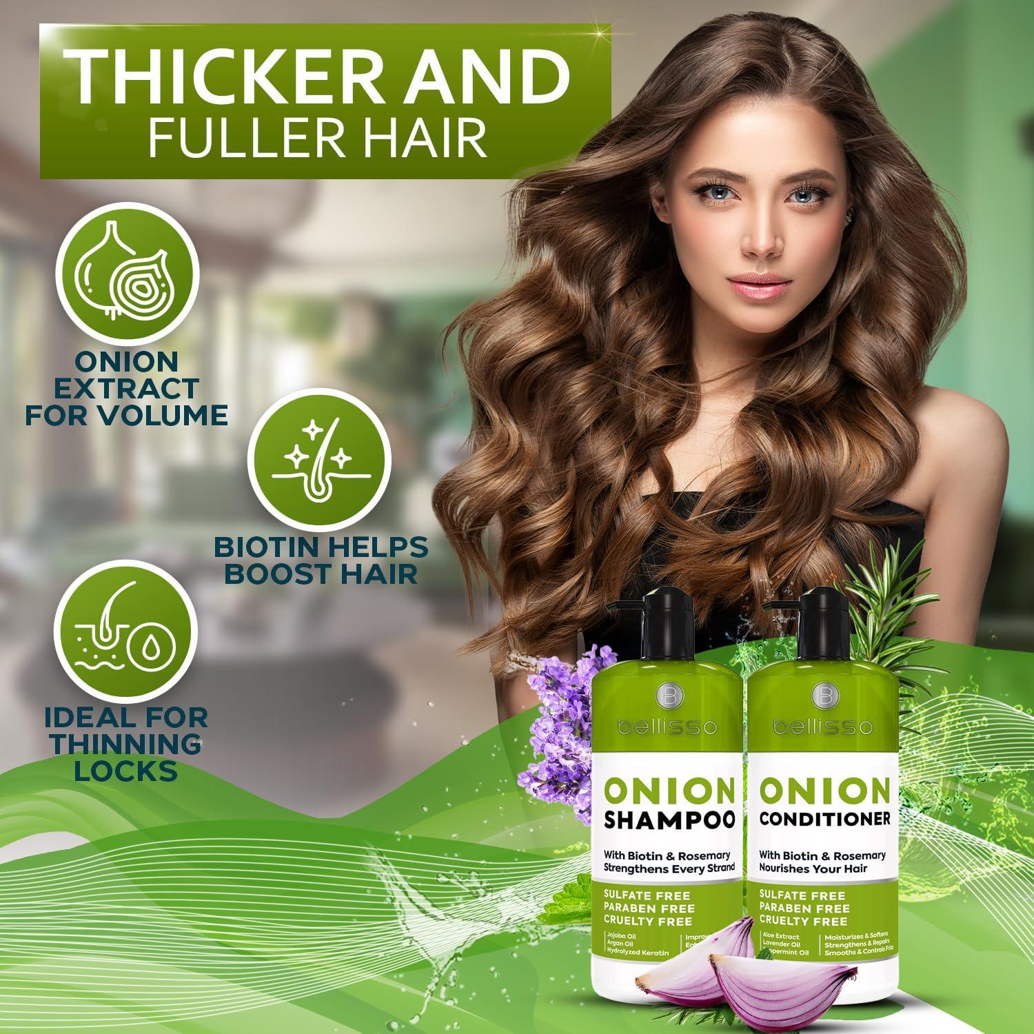 Onion Shampoo and Conditioner Set With Rosemary and Biotin Thickening Products Onion Shampoo and Conditioner Set With Rosemary and Biotin Thickening Products