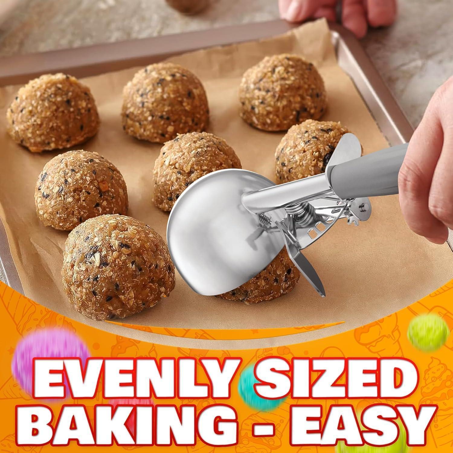 4 oz Ice Cream Scoop with Trigger Release #8 – Stainless Steel Versatile Tool for Baking Cookies and Desserts Durable Easy to Clean Dishwasher Safe Ergonomic Design for Precise Culinary Portions 4 oz Ice Cream Scoop with Trigger Release #8 – Stainless Steel Versatile Tool for Baking Cookies and Desserts Durable Easy to Clean Dishwasher Safe Ergonomic Design for Precise Culinary Portions
