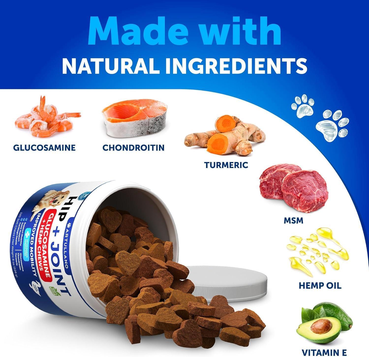 Hip and Joint Supplement for Dogs Glucosamine Joint Pain Relief Chews Hip and Joint Supplement for Dogs Glucosamine Joint Pain Relief Chews