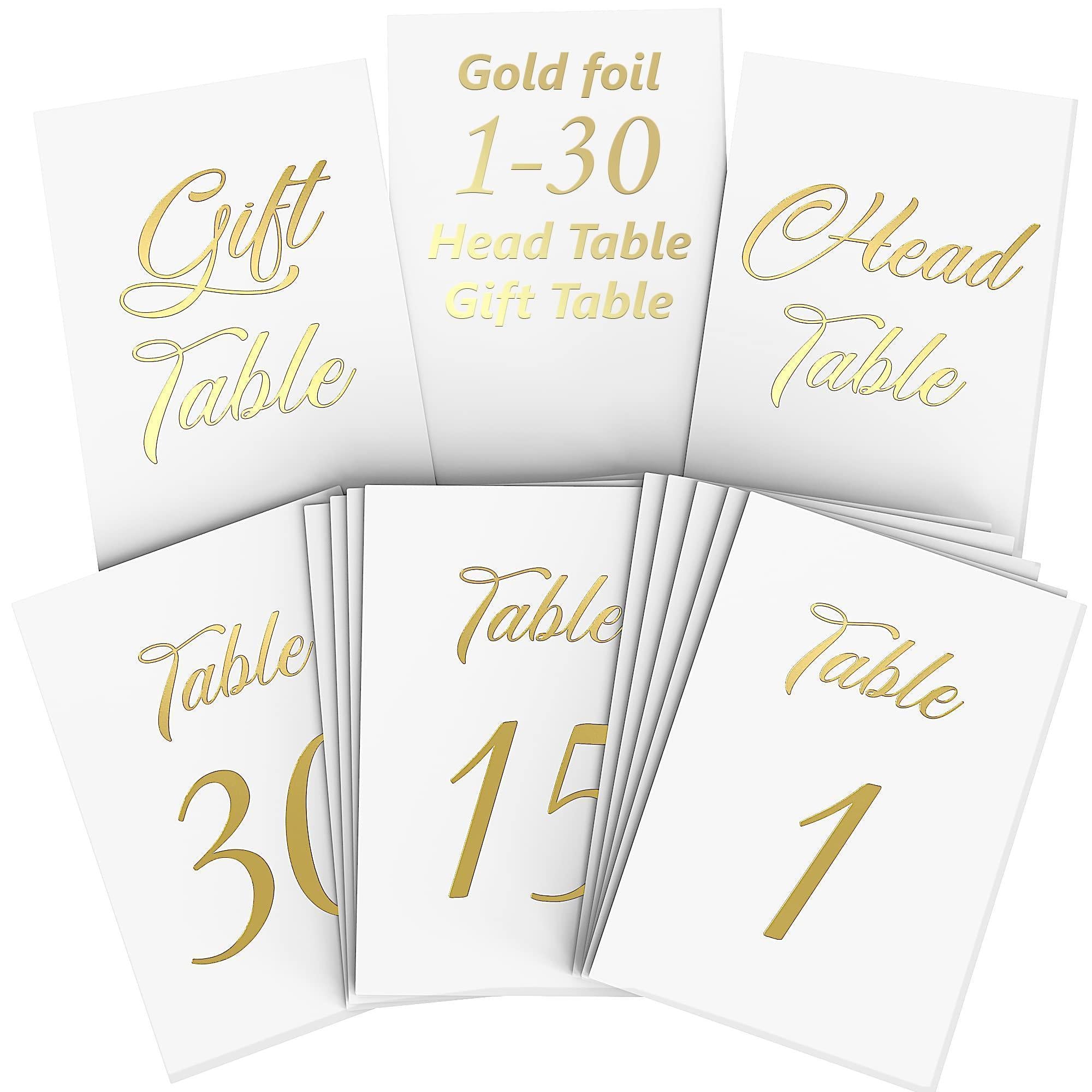 Gold Table Numbers 1 30 for Wedding Reception Gold Foil Table Number Cards 4x6 Inch with Head & Gift Table Restaurant Table Numbers Wedding Numbers for Tables Card Stock Wedding Table Numbers Gold Table Numbers 1 30 for Wedding Reception Gold Foil Table Number Cards 4x6 Inch with Head & Gift Table Restaurant Table Numbers Wedding Numbers for Tables Card Stock Wedding Table Numbers