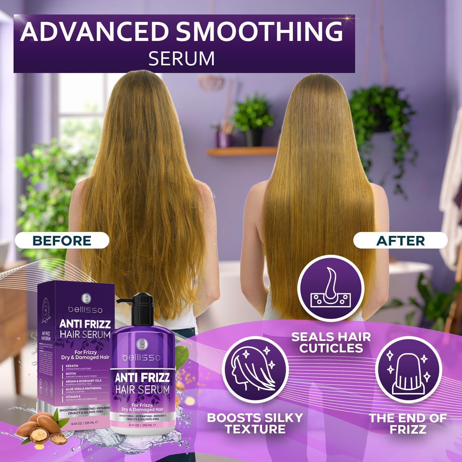 Anti Frizz Hair Serum for Frizzy Damaged Hair 8.45 Fl Oz Humidity Treatment Control Styling and Smoothing Products for Women and Men Anti Frizz Hair Serum for Frizzy Damaged Hair 8.45 Fl Oz Humidity Treatment Control Styling and Smoothing Products for Women and Men