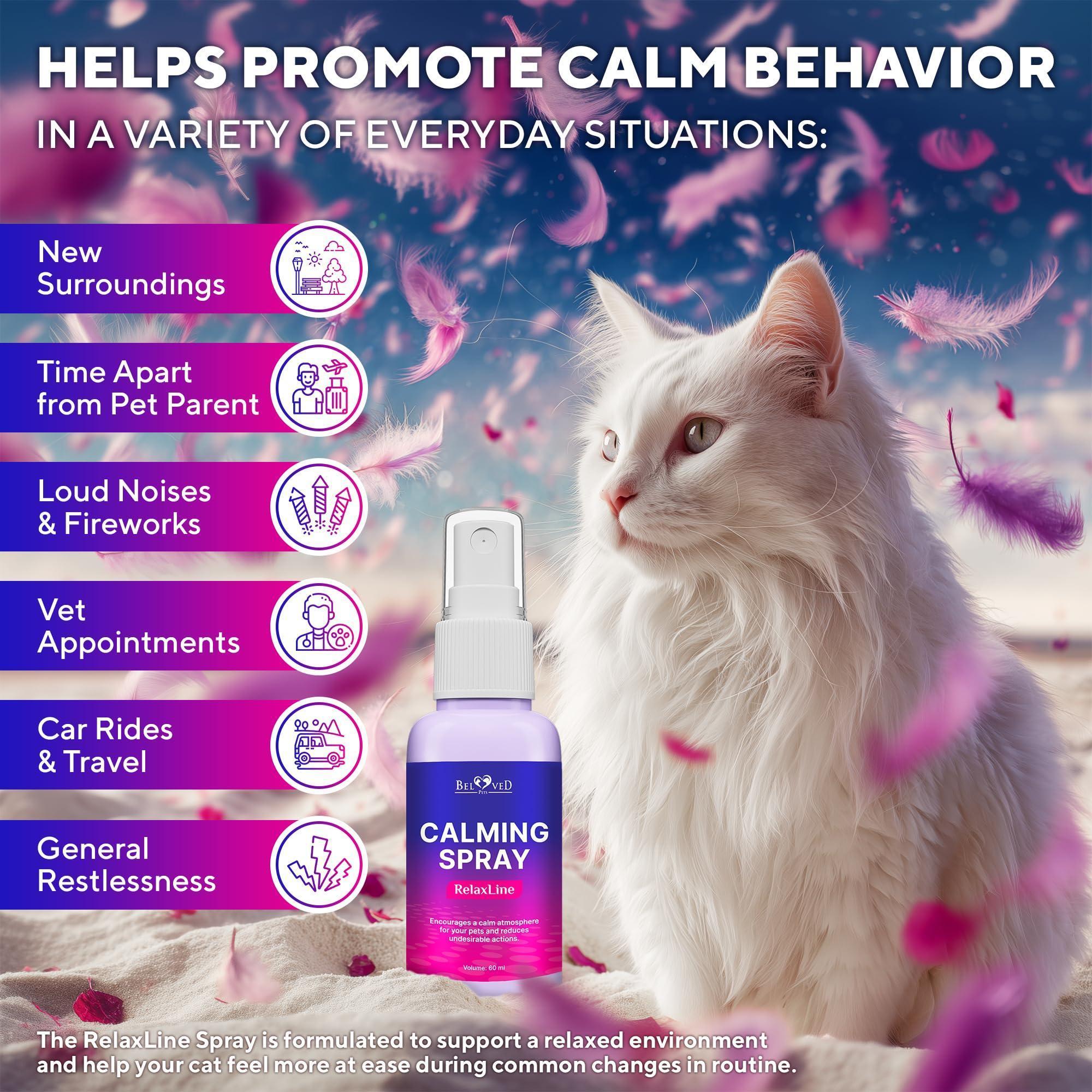 Calming Pheromone & Scratch-Repellent Spray for Cats 100 ml 2-Pack Calming Pheromone & Scratch-Repellent Spray for Cats 100 ml 2-Pack