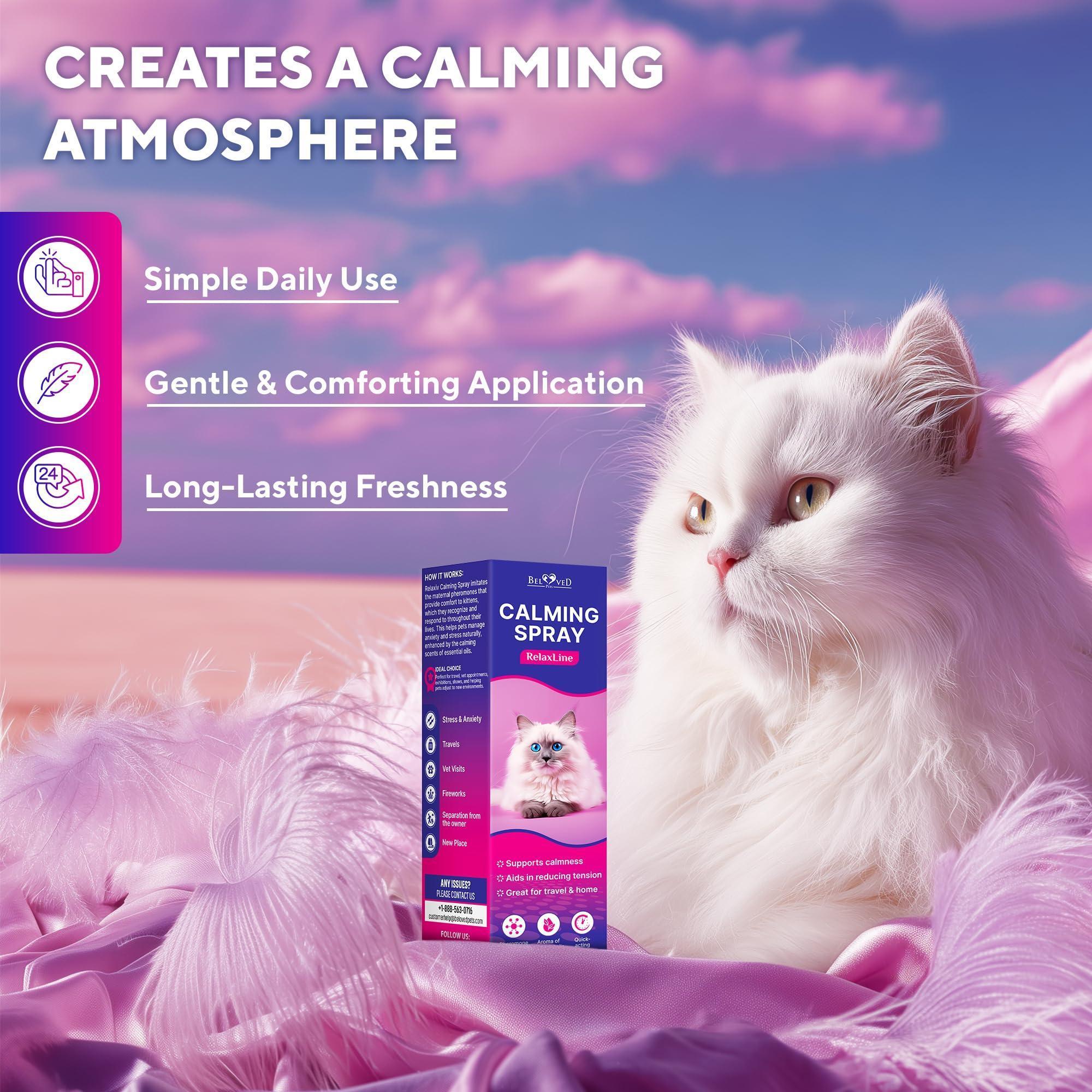 Calming Pheromone & Scratch-Repellent Spray for Cats 100 ml 2-Pack Calming Pheromone & Scratch-Repellent Spray for Cats 100 ml 2-Pack
