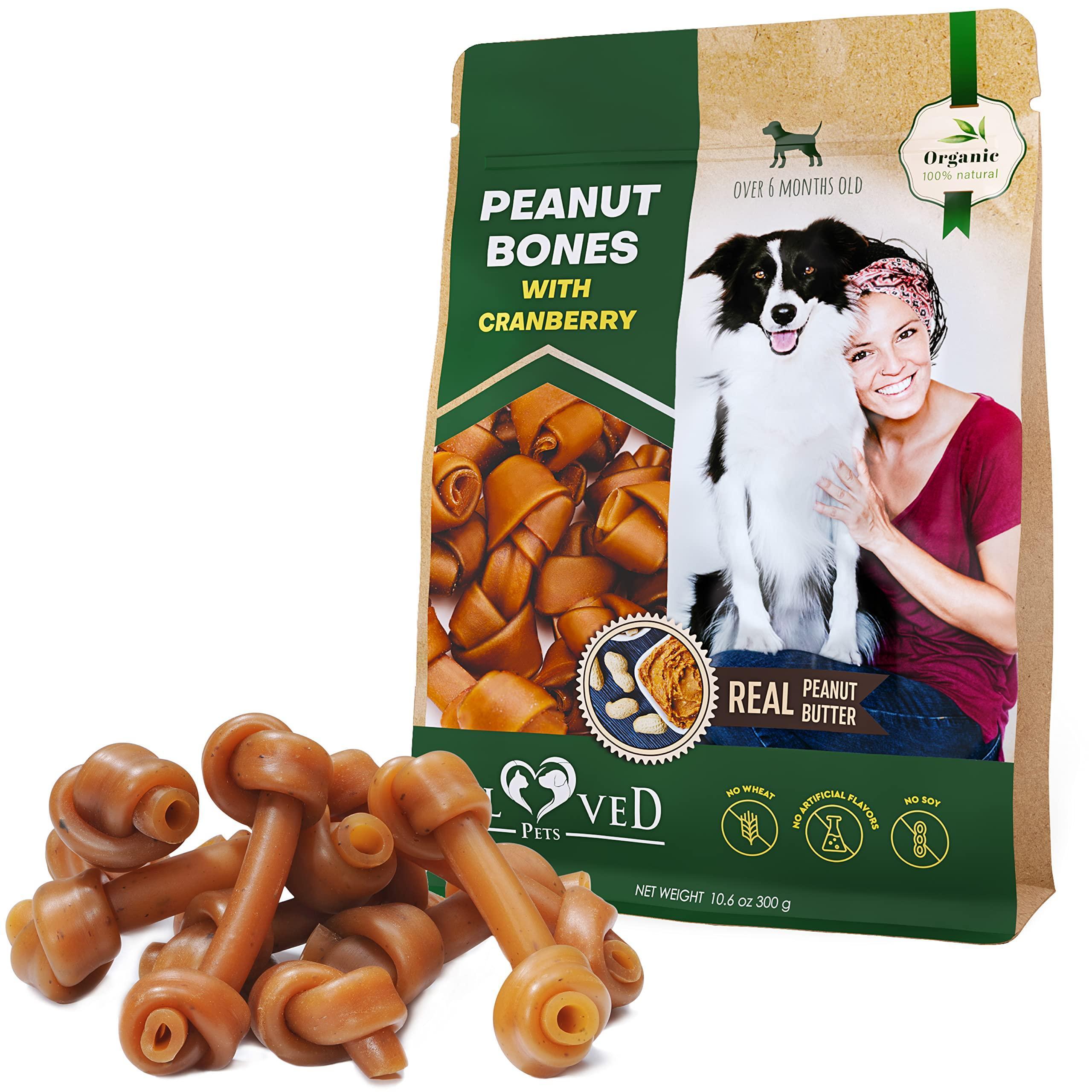 Peanut Butter Bones for Dogs Cranberry Rawhide-Free Chews Peanut Butter Bones for Dogs Cranberry Rawhide-Free Chews
