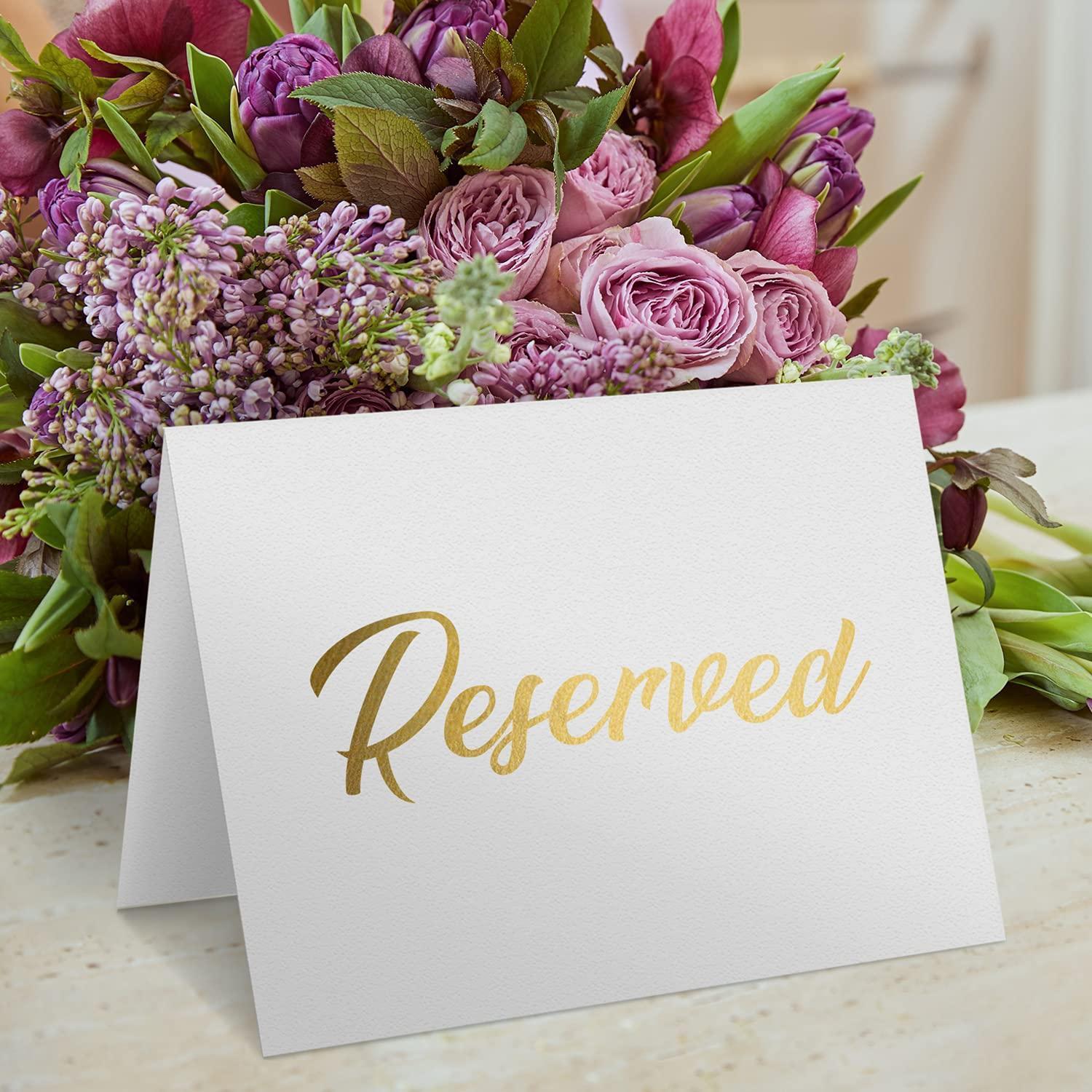 10 Pack Gold Reserved Table Signs for Wedding Party Restaurant Double Sided Reserved Table Signs Gold Reserved Signs for Tables Gold Table Reserved Cards White Paper Reserved Table Tent Card 10 Pack Gold Reserved Table Signs for Wedding Party Restaurant Double Sided Reserved Table Signs Gold Reserved Signs for Tables Gold Table Reserved Cards White Paper Reserved Table Tent Card