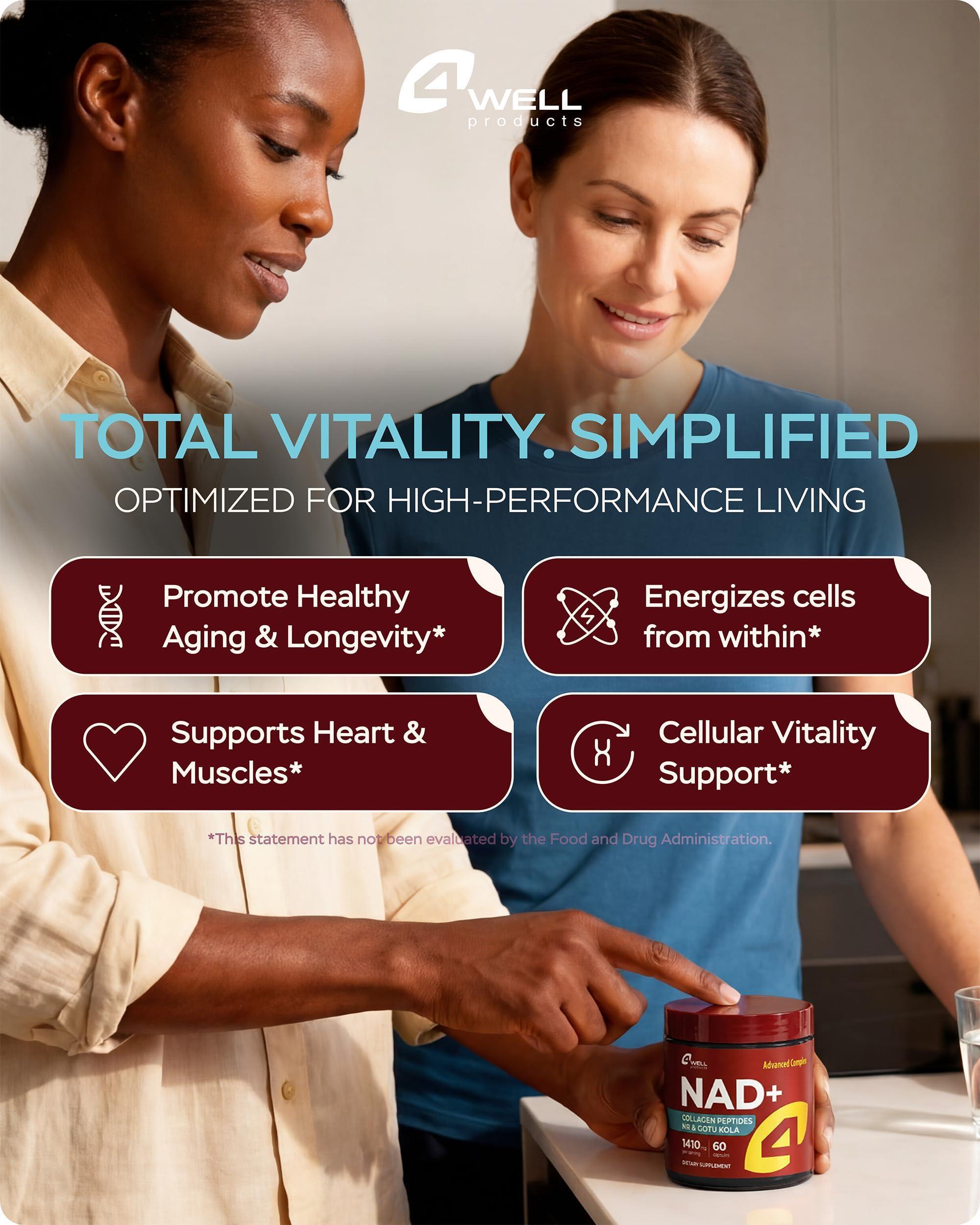 NAD Plus Supplement 1400mg NMNH Supplement Alternative Supports Healthy Aging Complex with Nicotinamide Riboside & Gotu Kola Collagen Formula for Energy Skin & Cognitive 60 Caps NAD Plus Supplement 1400mg NMNH Supplement Alternative Supports Healthy Aging Complex with Nicotinamide Riboside & Gotu Kola Collagen Formula for Energy Skin & Cognitive 60 Caps
