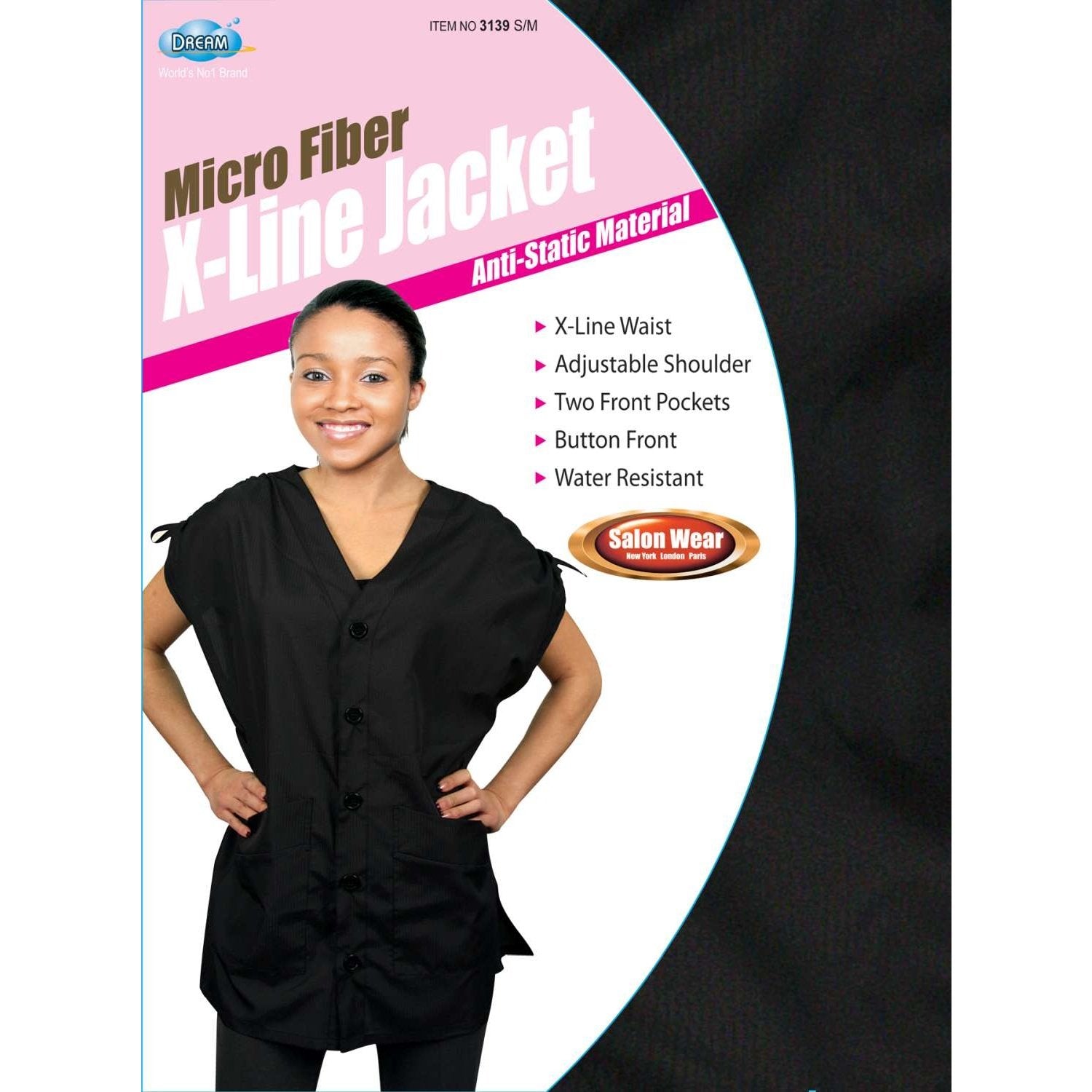 Dream Salon Wear X-Line Jacket Black Dream Salon Wear X-Line Jacket Black