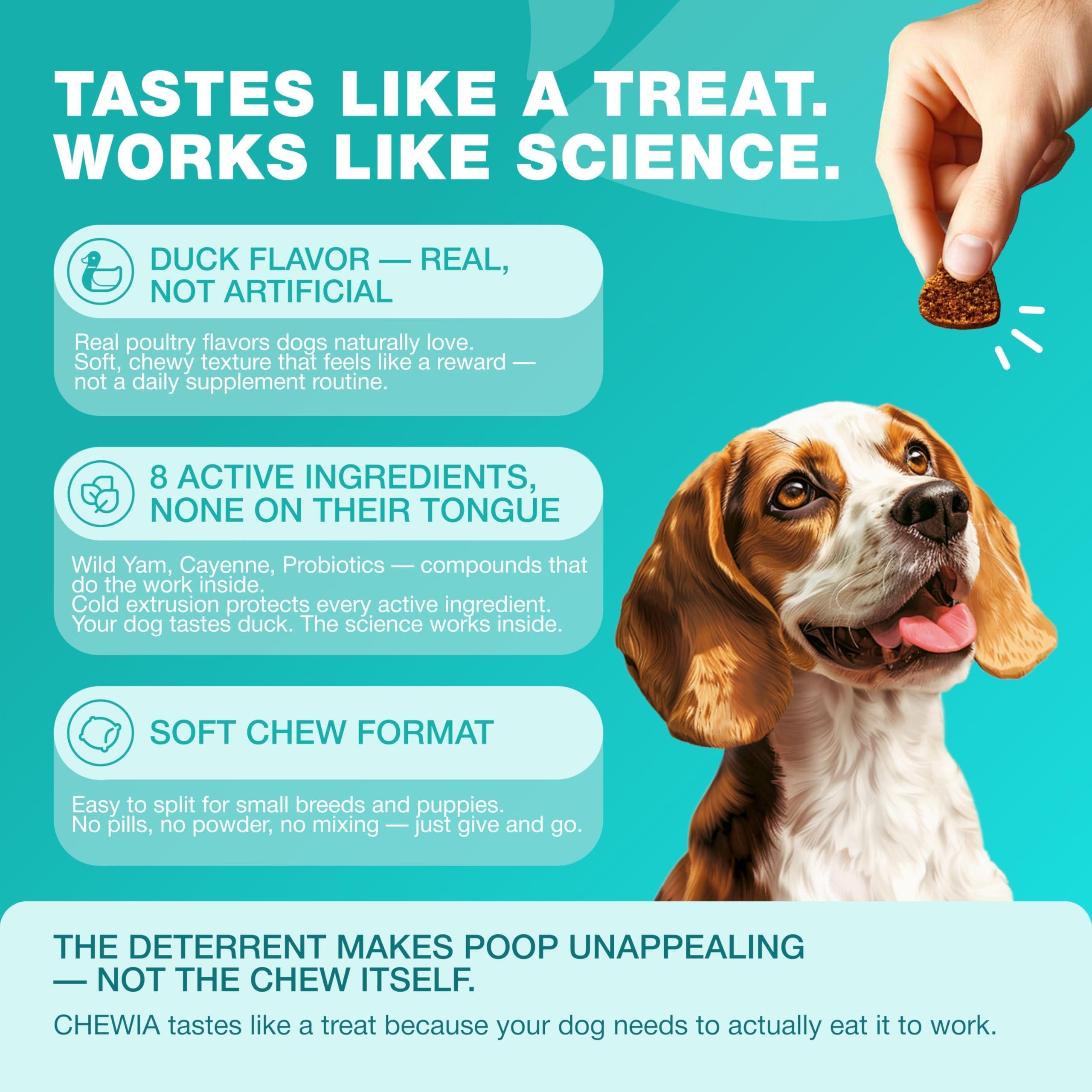 No Poo Chews for Dogs Coprophagia Deterrent Dog Probiotics for Digestive Health with Enzymes Canine Stool Eating Deterrent Digestive, Dental, Gut & Immune Health Treats No Poop Eating No Poo Chews for Dogs Coprophagia Deterrent Dog Probiotics for Digestive Health with Enzymes Canine Stool Eating Deterrent Digestive, Dental, Gut & Immune Health Treats No Poop Eating