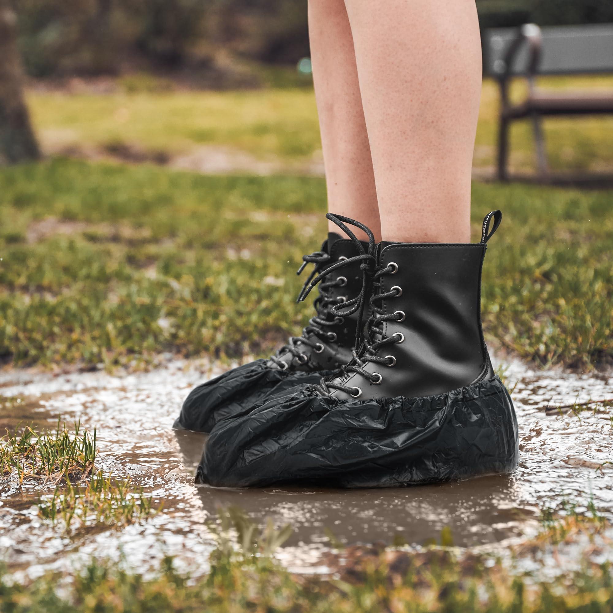 Black Disposable Shoe Covers for Indoors 16 x 5.75 Inch 100 Pack CPE Shoe Covers Disposable Non Slip Disposable Boot Covers Waterproof. Disposable Booties for Shoes Covers Elastic Band Black Disposable Shoe Covers for Indoors 16 x 5.75 Inch 100 Pack CPE Shoe Covers Disposable Non Slip Disposable Boot Covers Waterproof. Disposable Booties for Shoes Covers Elastic Band