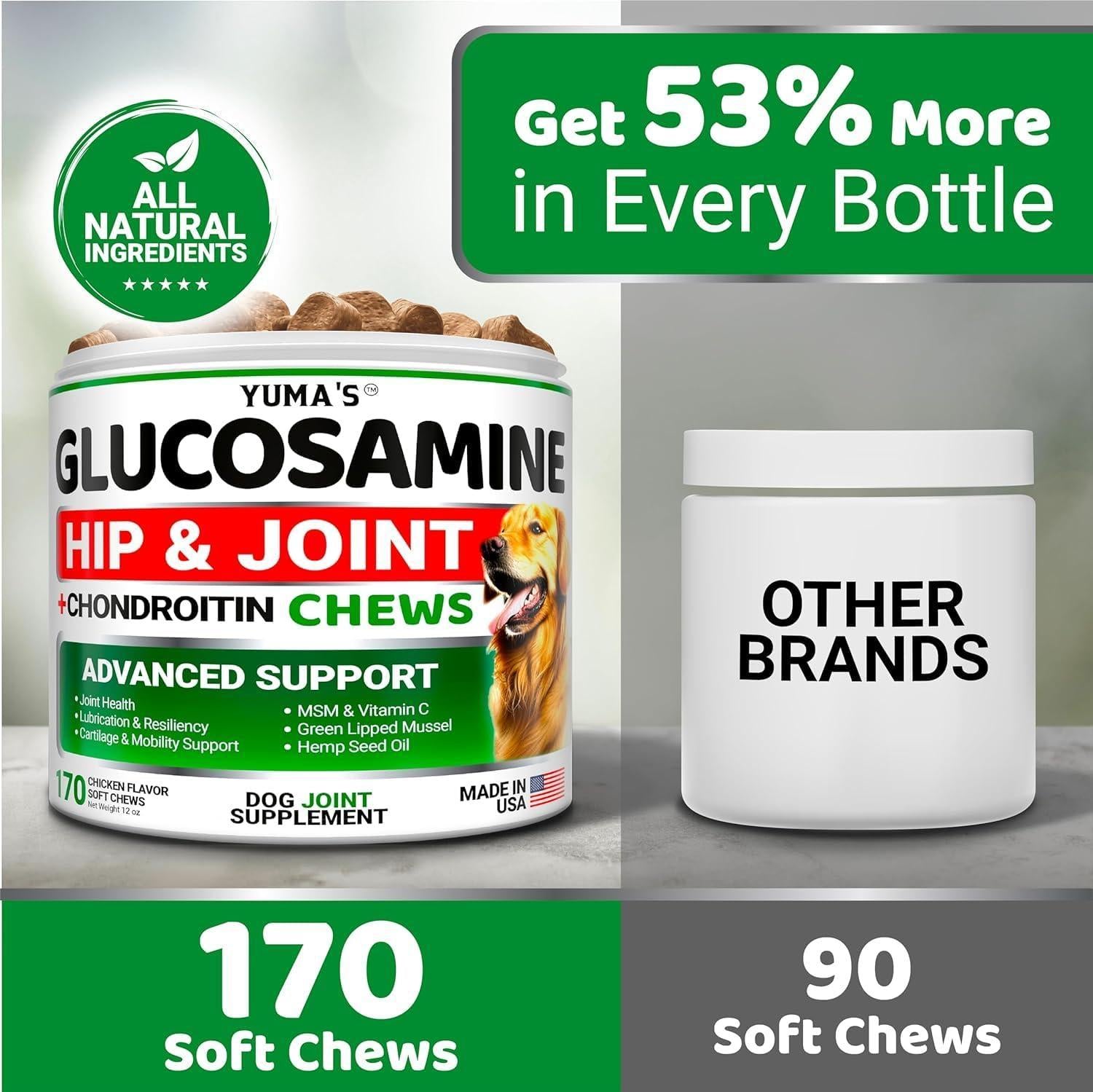 Glucosamine for Dogs 2-Pack Chondroitin Joint Pain Relief Glucosamine for Dogs 2-Pack Chondroitin Joint Pain Relief