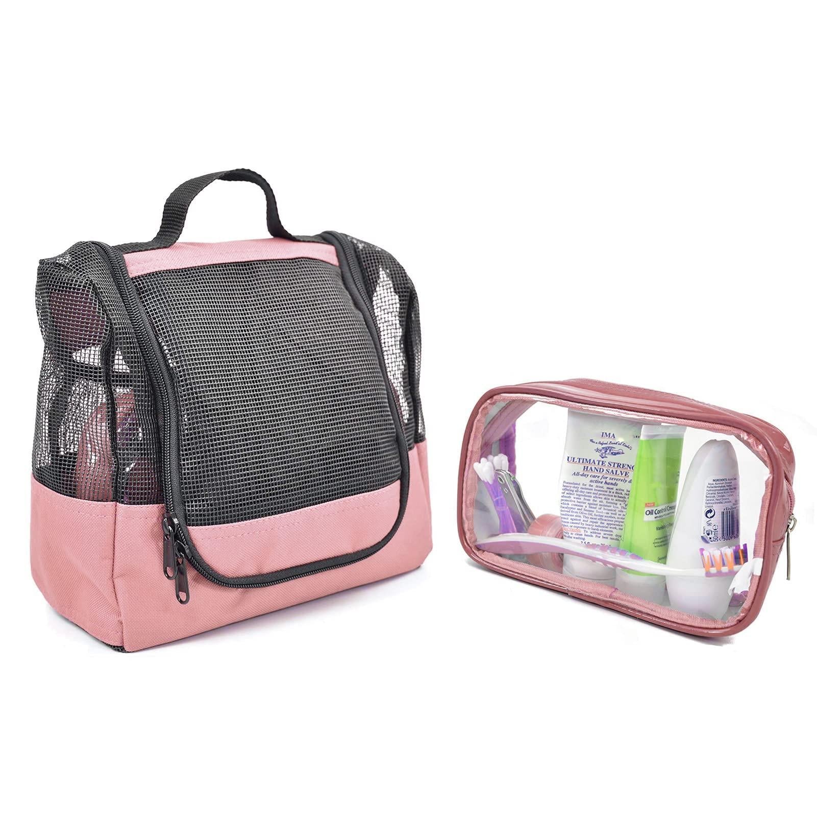 The Fine Living Co. USA Portable Hanging Shower Caddy Organizer with 1 Free Toiletries Case Quick Dry Mesh Shower Caddy Tote Bag Included 1 Metal Hook Perfect for Dorm Camp Travel Gym Pink The Fine Living Co. USA Portable Hanging Shower Caddy Organizer with 1 Free Toiletries Case Quick Dry Mesh Shower Caddy Tote Bag Included 1 Metal Hook Perfect for Dorm Camp Travel Gym Pink