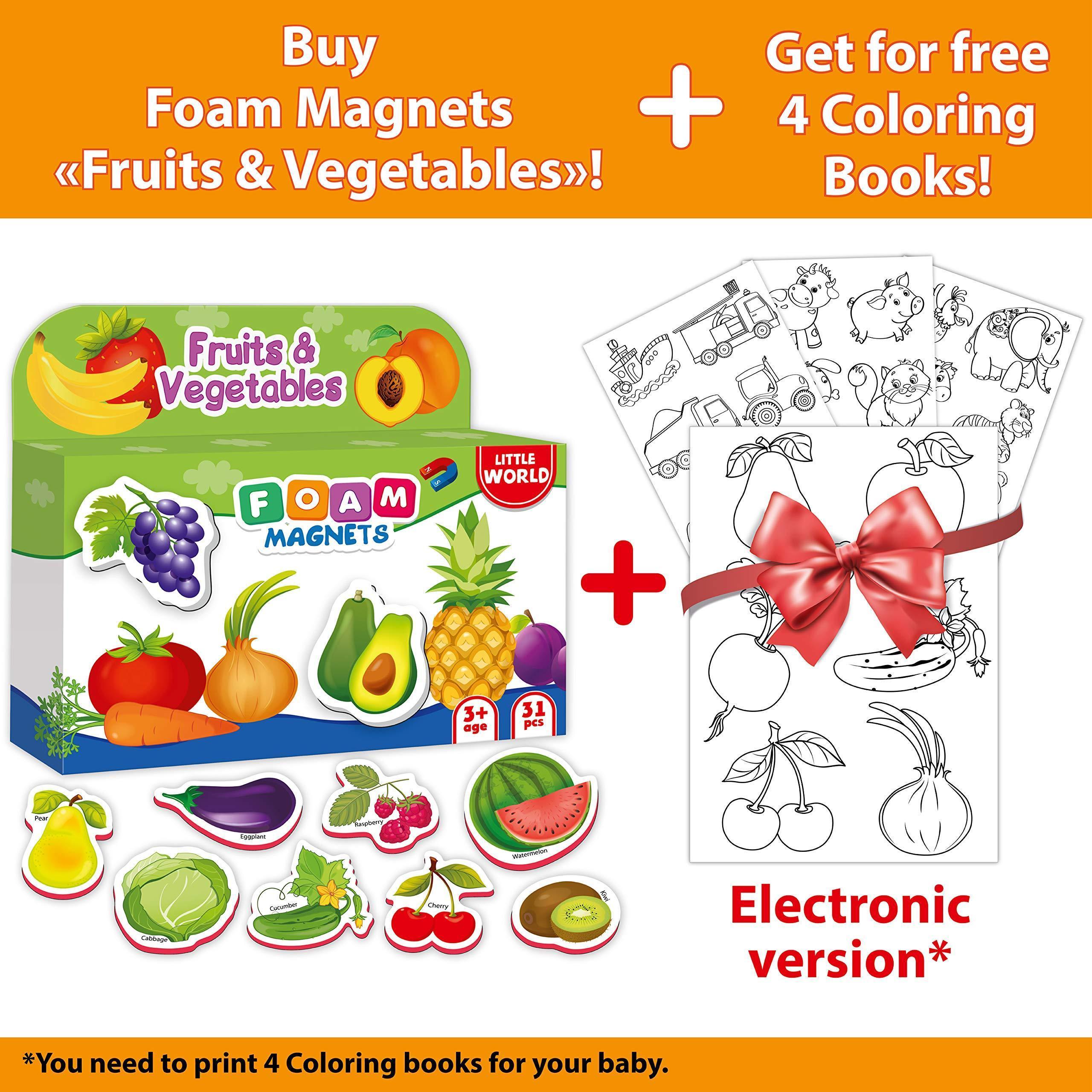 31 Foam Fridge Magnets for Toddlers 13 years Fruits and Veggies Magnets 31 Foam Fridge Magnets for Toddlers 13 years Fruits and Veggies Magnets