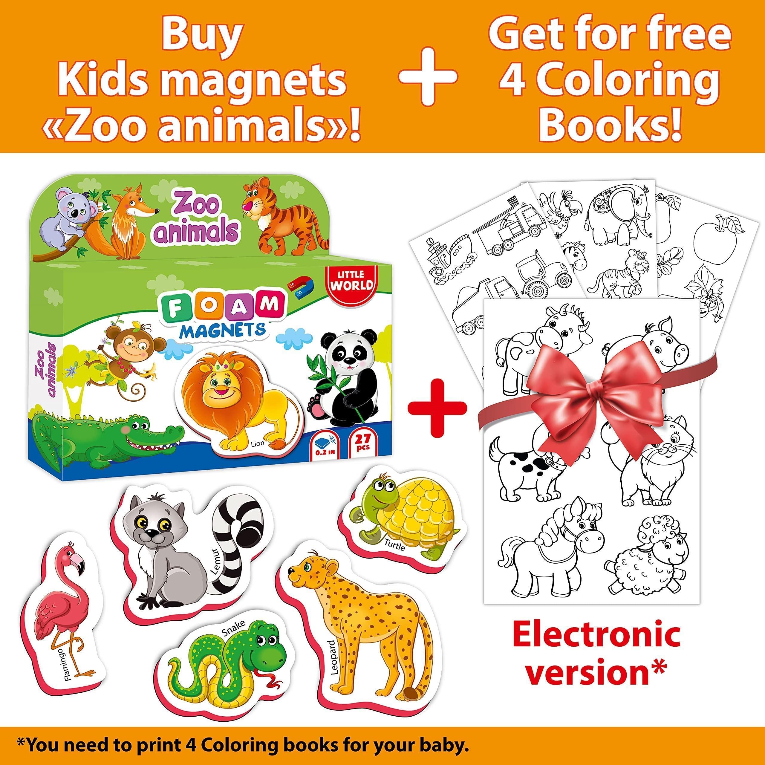 27 Fridge Magnets for Toddlers 13 years Zoo Animals Foam Magnets for Kids 27 Fridge Magnets for Toddlers 13 years Zoo Animals Foam Magnets for Kids