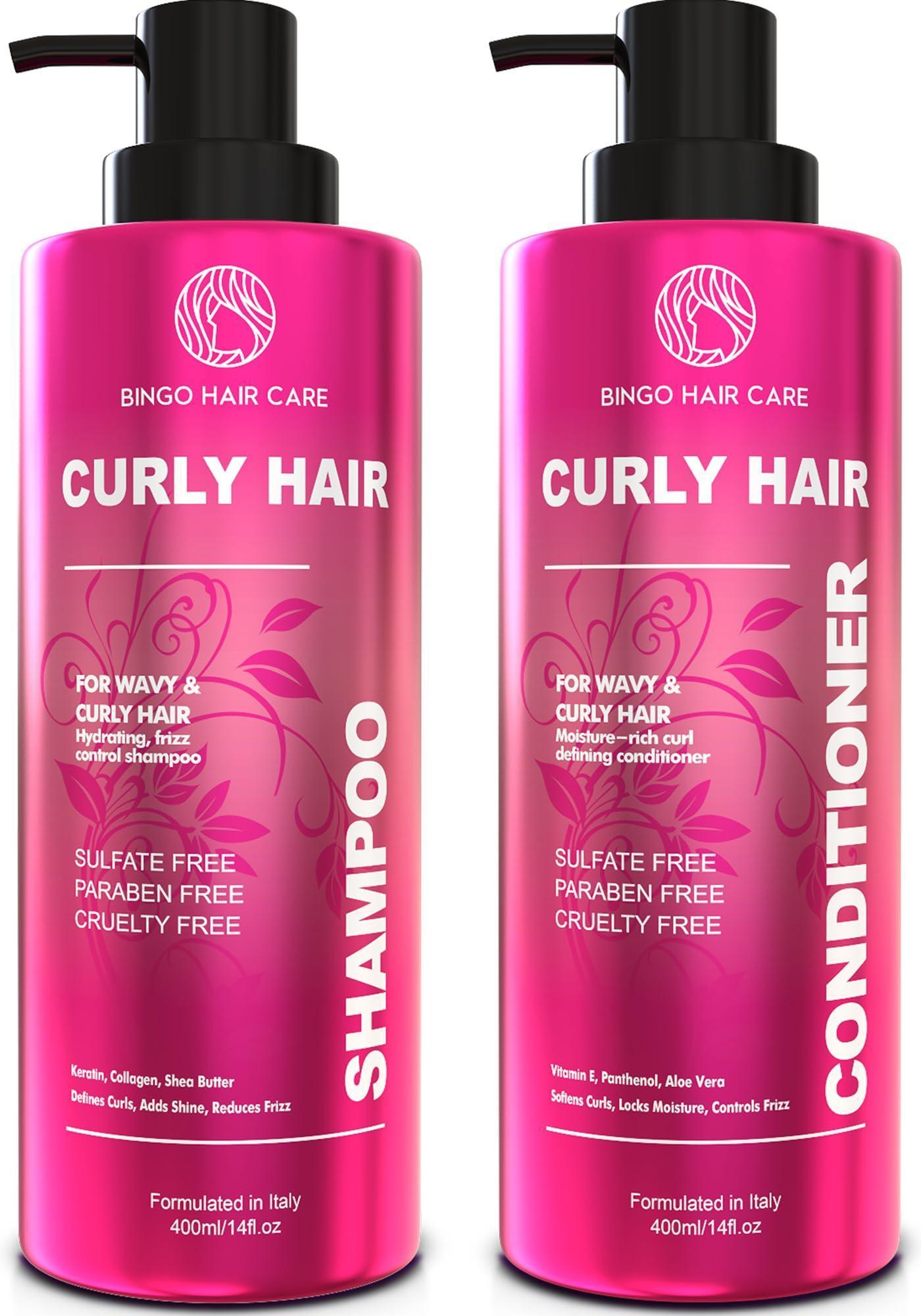 Curly Shampoo and Conditioner Set Sulfate Free 14 Fl Oz Set of 2 Moisturizing Formula Deep Treatment for Curly and Permed Hair Women and Men Curly Shampoo and Conditioner Set Sulfate Free 14 Fl Oz Set of 2 Moisturizing Formula Deep Treatment for Curly and Permed Hair Women and Men