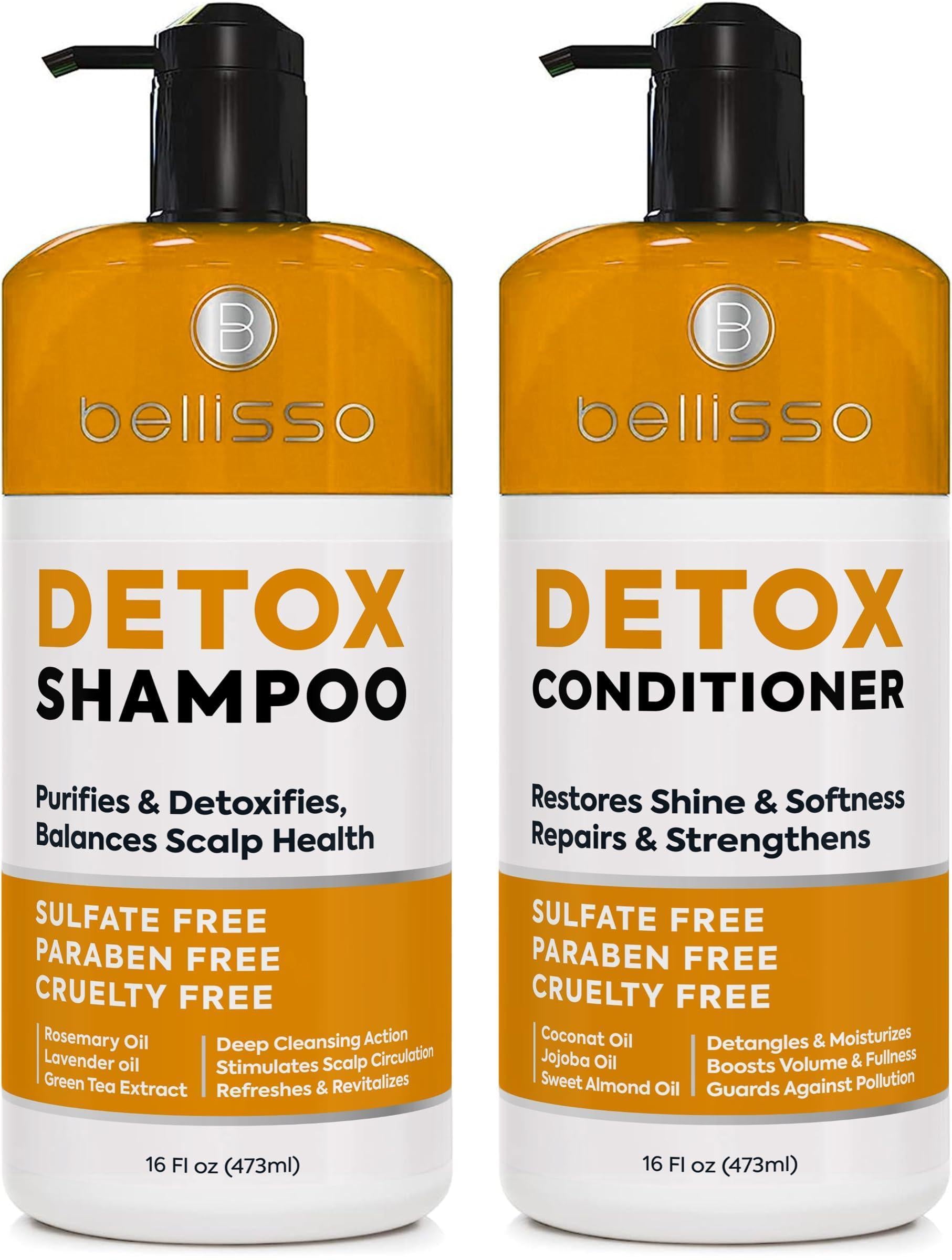 Detox Shampoo and Conditioner Set Ideal for Oily Hair Men and Women Remove Product Buildup Sulfate and Paraben Free with Scalp Clarifying and Detoxifying Properties With Rosemary Oil Detox Shampoo and Conditioner Set Ideal for Oily Hair Men and Women Remove Product Buildup Sulfate and Paraben Free with Scalp Clarifying and Detoxifying Properties With Rosemary Oil
