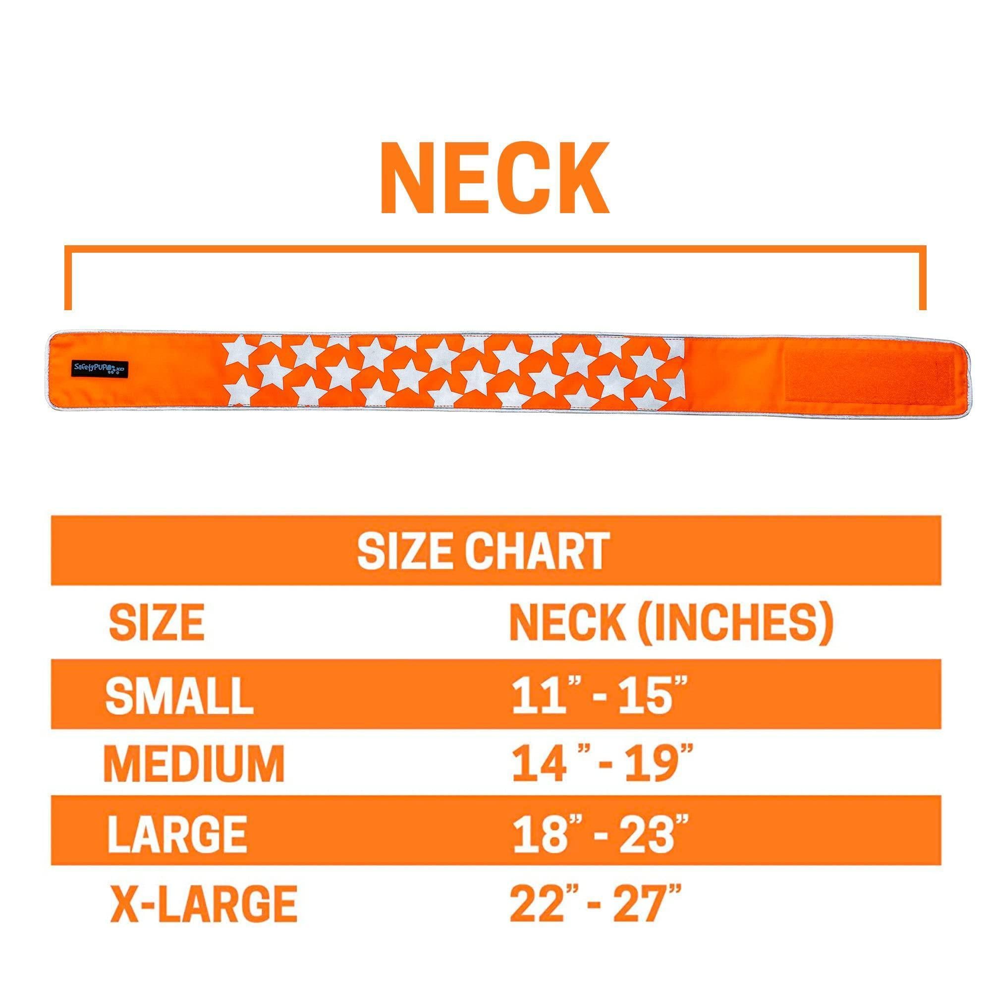 Reflective Dog Collar XL Size Adjustable Blaze Orange Reflective Dog Collar XL Size Adjustable Blaze Orange