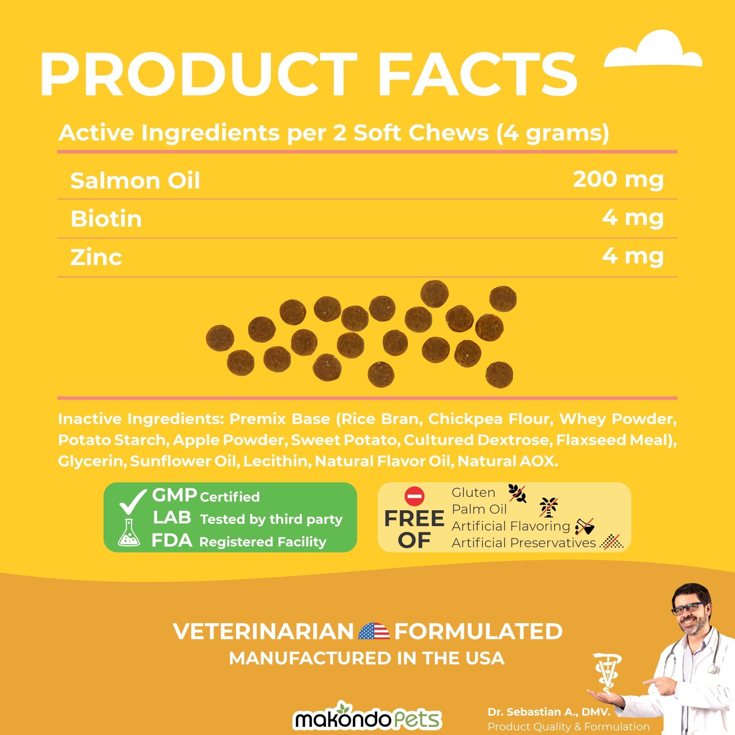 Omega-3 Fish Oil Chews for Dogs 120 Count Skin & Coat Shedding EPA & DHA Omega-3 Fish Oil Chews for Dogs 120 Count Skin & Coat Shedding EPA & DHA
