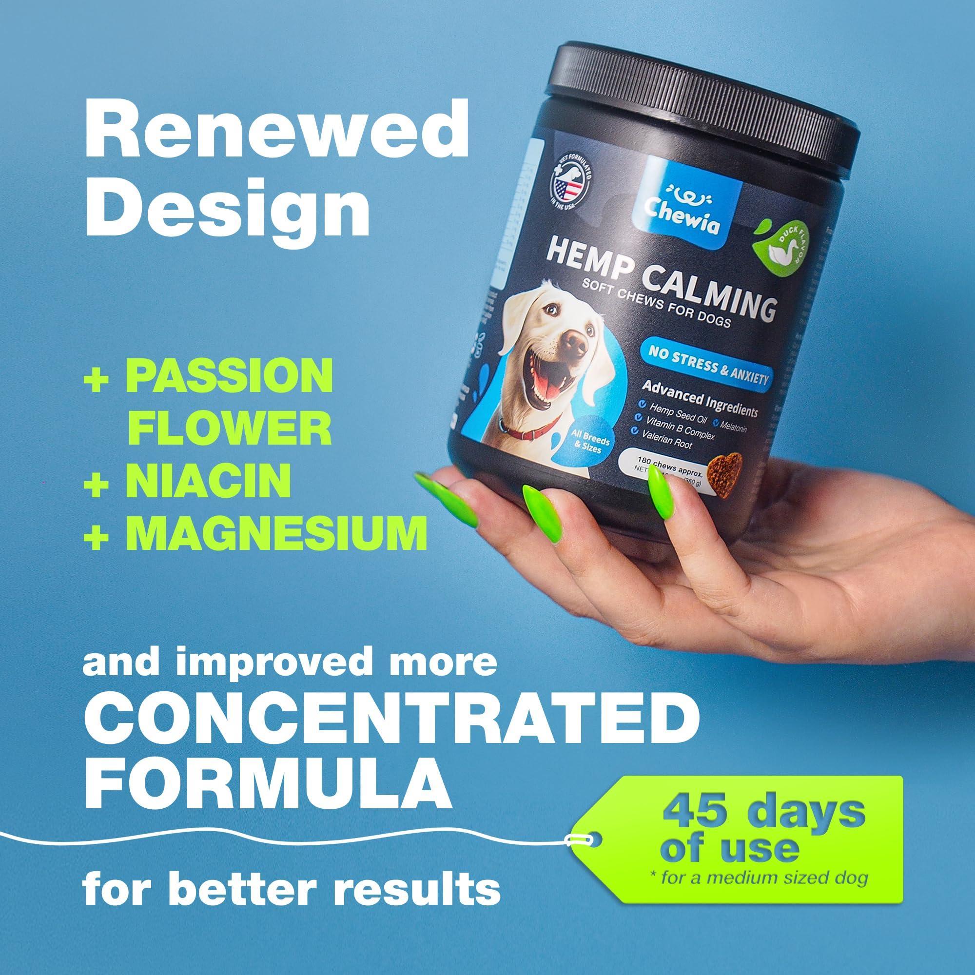 Calming Chews for Dogs Anxiety Relief Melatonin & Valerian Root Calming Chews for Dogs Anxiety Relief Melatonin & Valerian Root