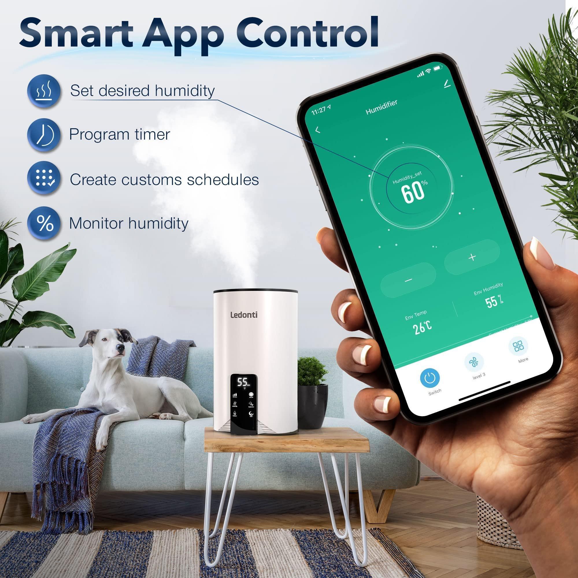 WiFi Control Humidifiers for Bedroom Dual Mist (Cool & Warm) ! Humidifier 4L WiFi Control Humidifiers for Bedroom Dual Mist (Cool & Warm) ! Humidifier 4L
