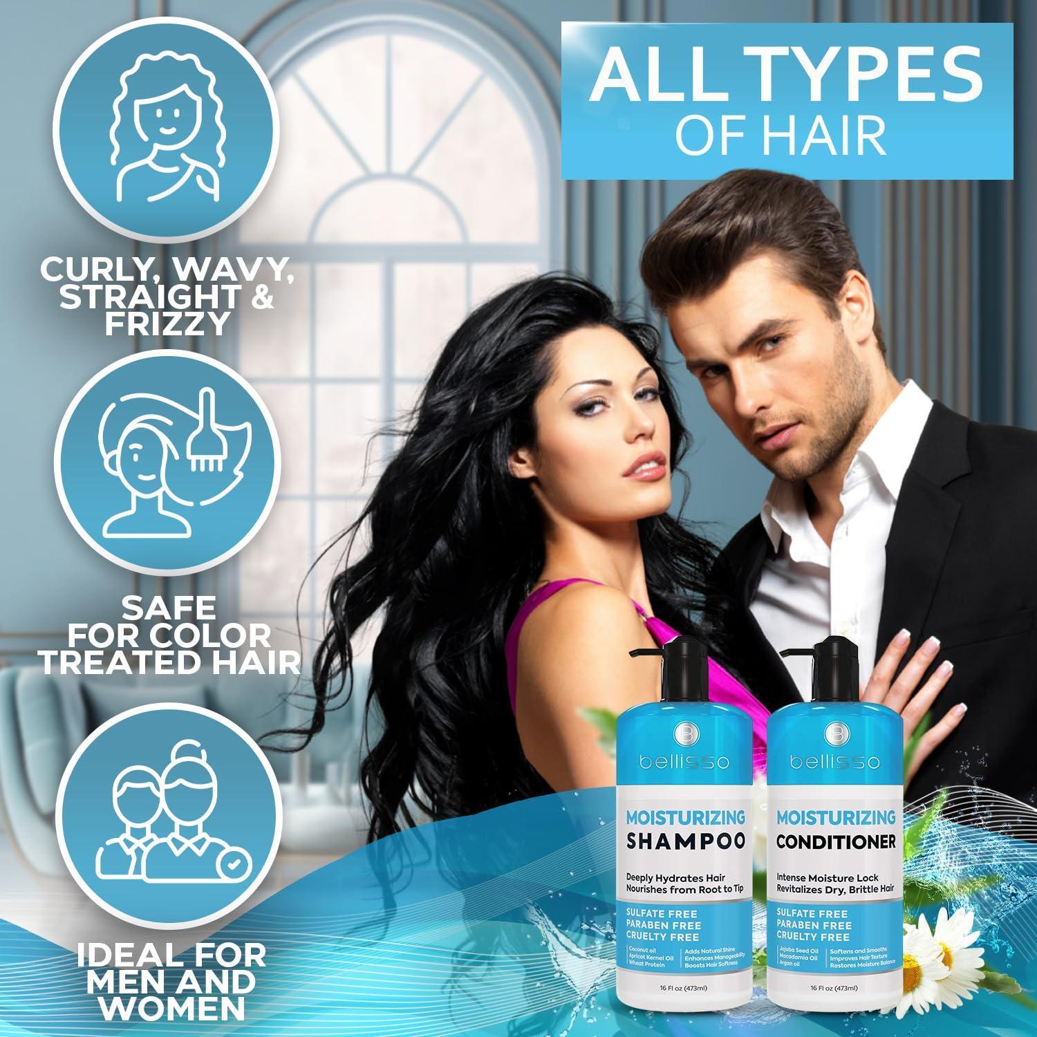 Moisturizing Shampoo and Conditioner Set Sulfate Free Care for Women and Men Hydrating Deep Moisture Duo with Shea Butter Salon Grade Color Safe Ideal for Curly Hair and Dry Split Ends Moisturizing Shampoo and Conditioner Set Sulfate Free Care for Women and Men Hydrating Deep Moisture Duo with Shea Butter Salon Grade Color Safe Ideal for Curly Hair and Dry Split Ends