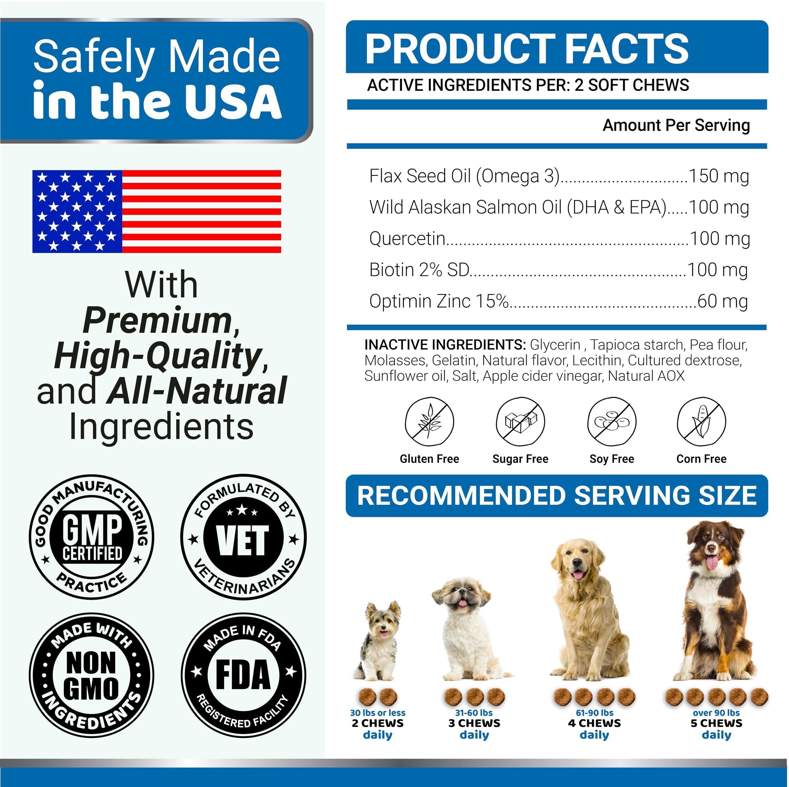 Omega-3 Fish Oil for Dogs 170 Chews Skin & Coat Supplement Omega-3 Fish Oil for Dogs 170 Chews Skin & Coat Supplement