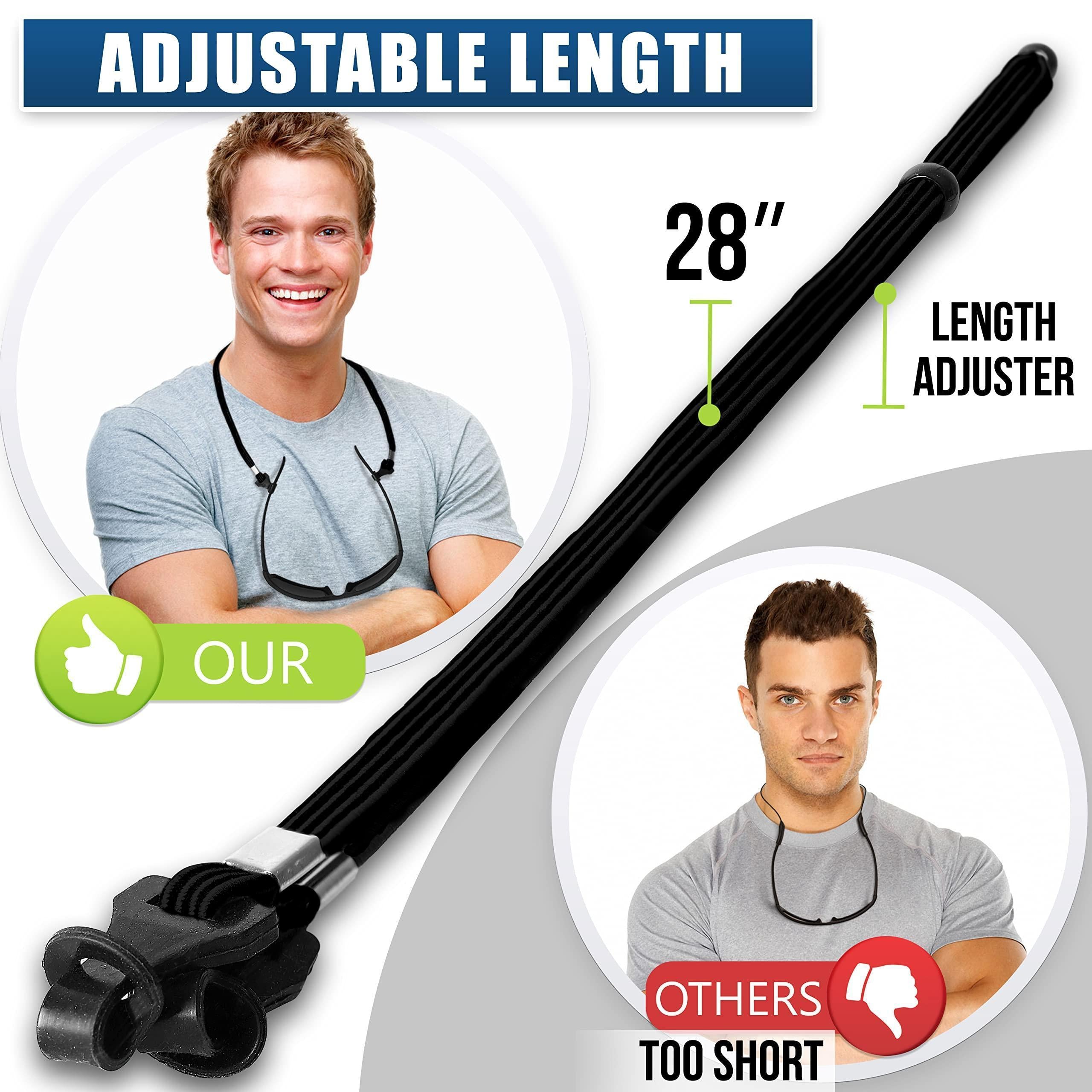 Eye Glasses String Holder Straps 4 Pcs Sports Sunglasses Black Cords NonSlip Eye Glasses String Holder Straps 4 Pcs Sports Sunglasses Black Cords NonSlip