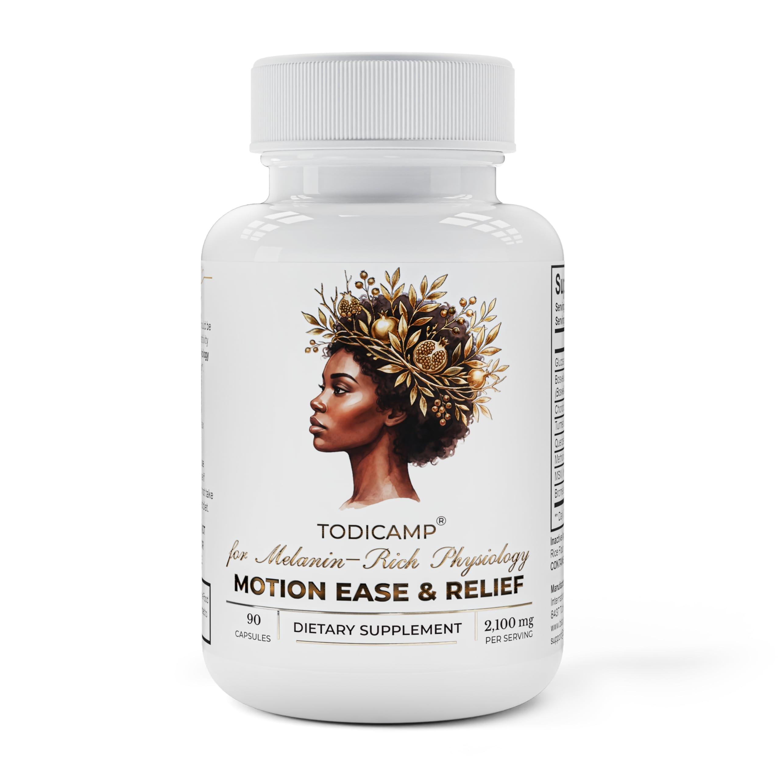 Melanin Rich Physiology Motion Ease & Relief Advanced Mobility 90 count Tissue Support Formula Promotes Ease of Movement Lubrication Everyday Comfort 90 Capsules Melanin Rich Physiology Motion Ease & Relief Advanced Mobility 90 count Tissue Support Formula Promotes Ease of Movement Lubrication Everyday Comfort 90 Capsules