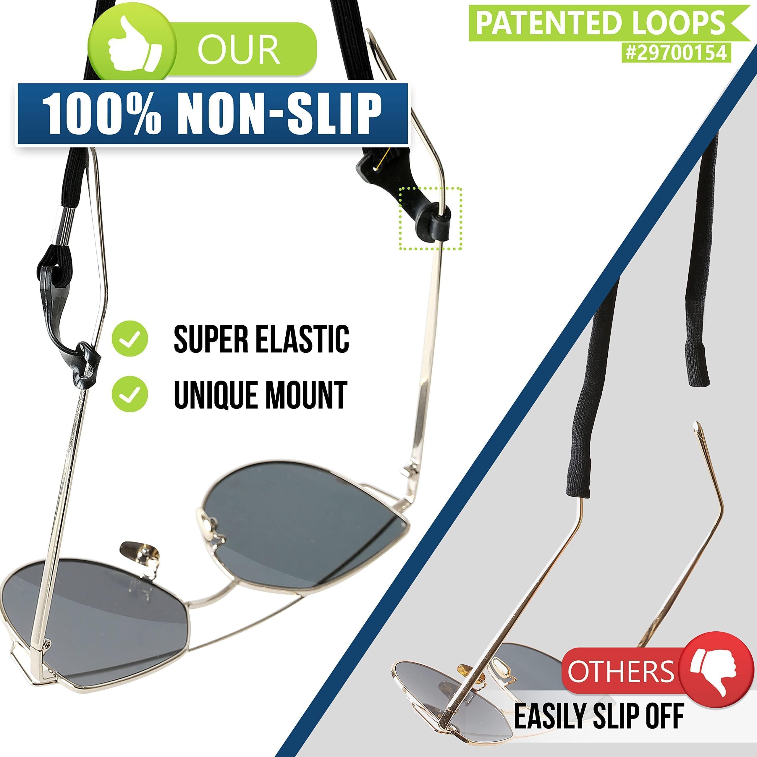 Eye Glasses String Holder Straps 4 Pcs Sports Sunglasses Black Cords NonSlip Eye Glasses String Holder Straps 4 Pcs Sports Sunglasses Black Cords NonSlip