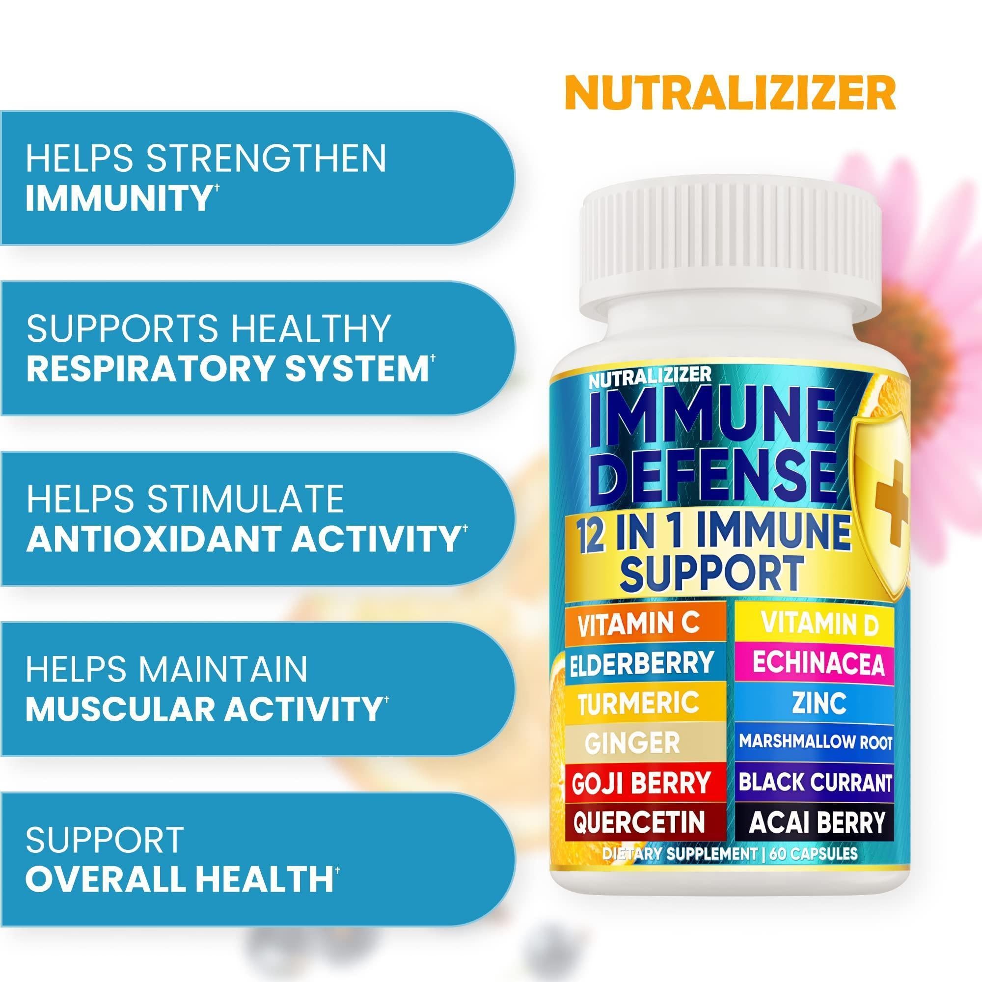 12 in 1 Premium Immune Defense Vitamins Immune Supplement w Vitamin D3 5000 IU Vitamin С 1000mg Zinс 50mg Luxe Choice for Premium Immune Support With Echinacea Elderberry and Ginger 120 Caps 12 in 1 Premium Immune Defense Vitamins Immune Supplement w Vitamin D3 5000 IU Vitamin С 1000mg Zinс 50mg Luxe Choice for Premium Immune Support With Echinacea Elderberry and Ginger 120 Caps
