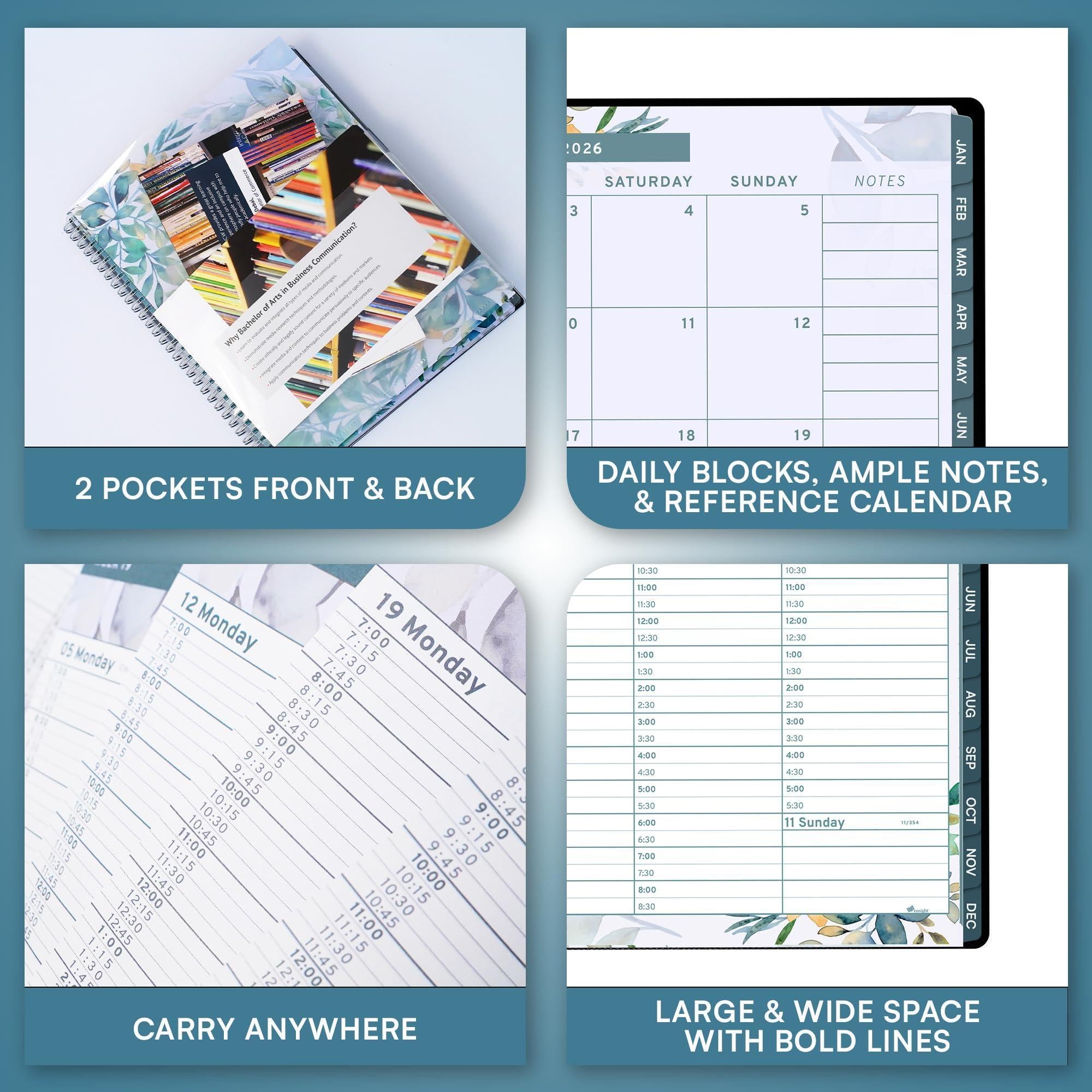 2026 Appointment Book and Planner 6.5 x 8.5 inch Large Floral Tabbed Daily Hourly Weekly Planner Calendar Schedule Book 30 Minute time Slots Jan 2026 Dec 2026 2026 Appointment Book and Planner 6.5 x 8.5 inch Large Floral Tabbed Daily Hourly Weekly Planner Calendar Schedule Book 30 Minute time Slots Jan 2026 Dec 2026