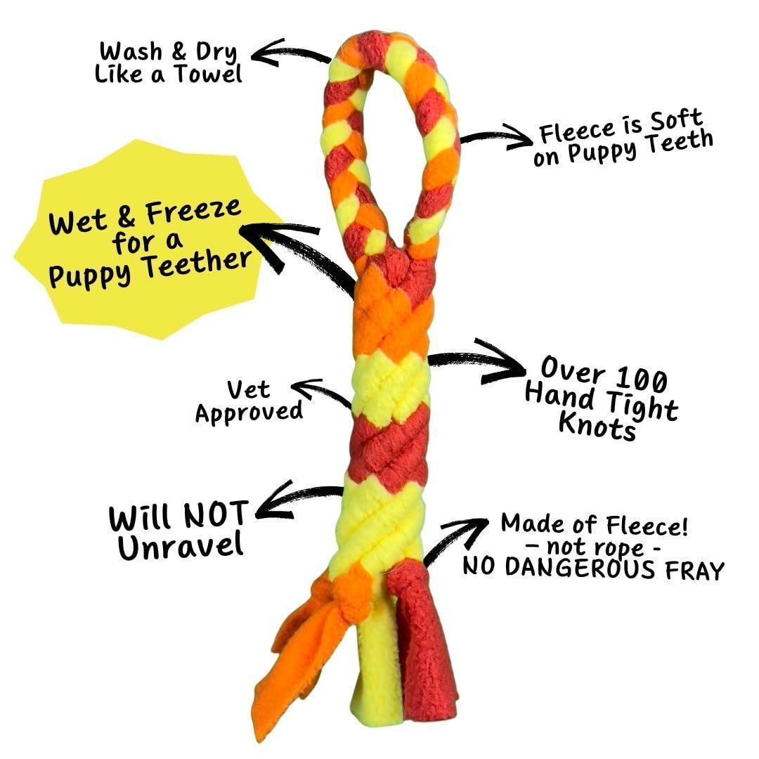 Interactive Tug & Treat-Dispenser Toy for Dogs Teething Relief Orange Interactive Tug & Treat-Dispenser Toy for Dogs Teething Relief Orange
