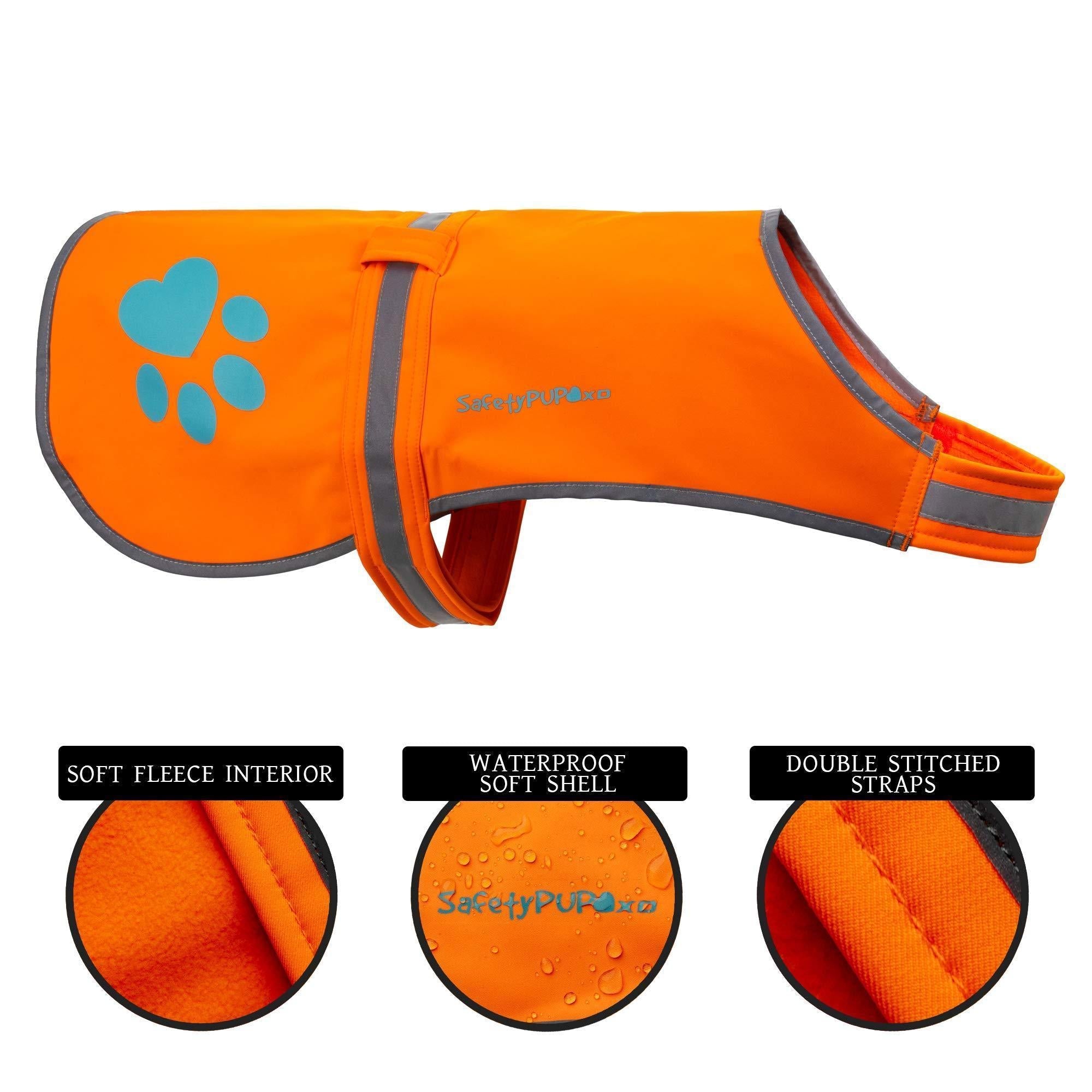 Waterproof Softshell Dog Vest Hi-Vis 36.75 in Chest x 23 in Neck Orange Waterproof Softshell Dog Vest Hi-Vis 36.75 in Chest x 23 in Neck Orange