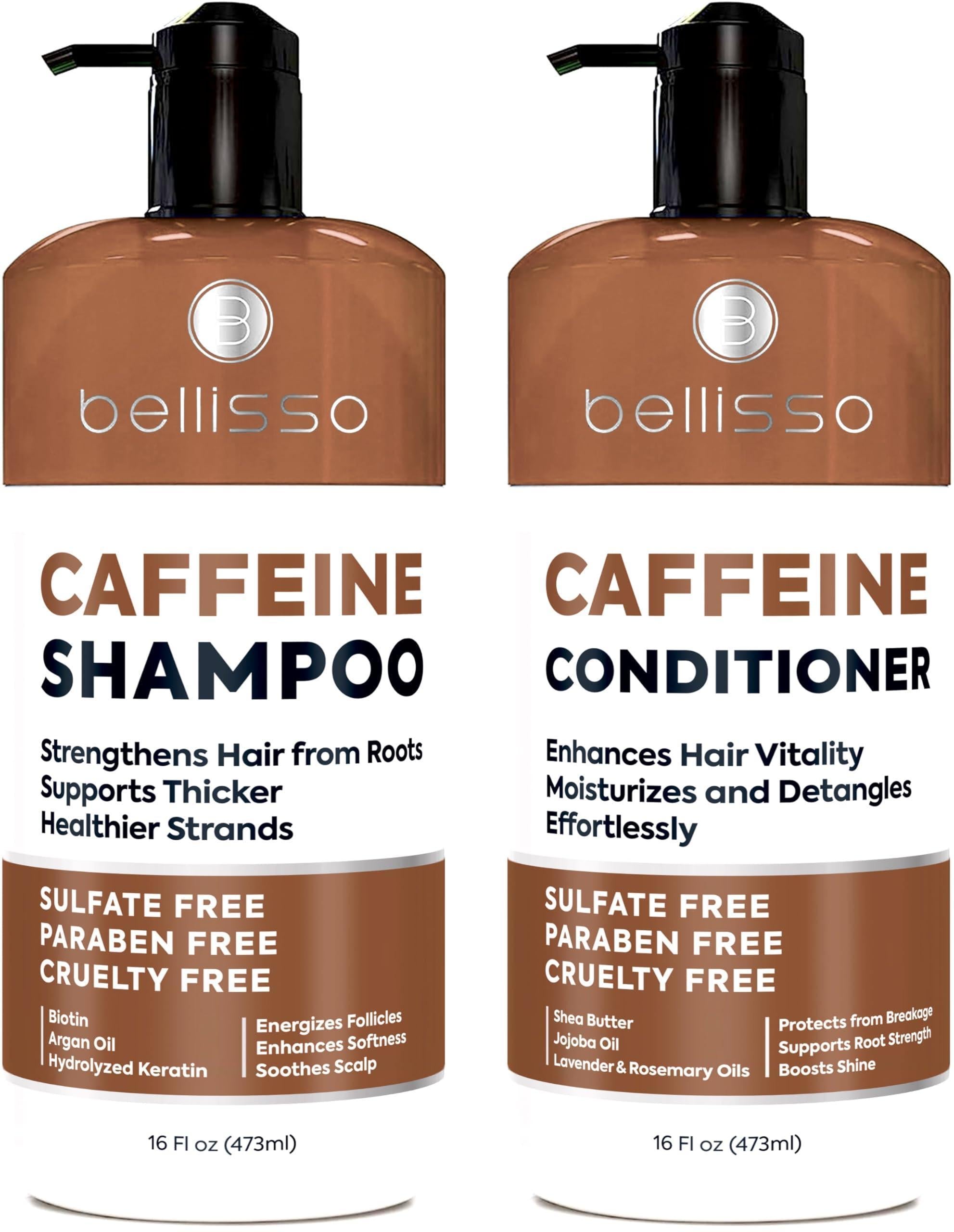 Caffeine Shampoo and Conditioner Set Volumizing Products for Women and Men Thickening Volume Boosting Formula for Thinning and Fine Hair Sulfate Free No Parabens Hydrating Salon Grade Caffeine Shampoo and Conditioner Set Volumizing Products for Women and Men Thickening Volume Boosting Formula for Thinning and Fine Hair Sulfate Free No Parabens Hydrating Salon Grade