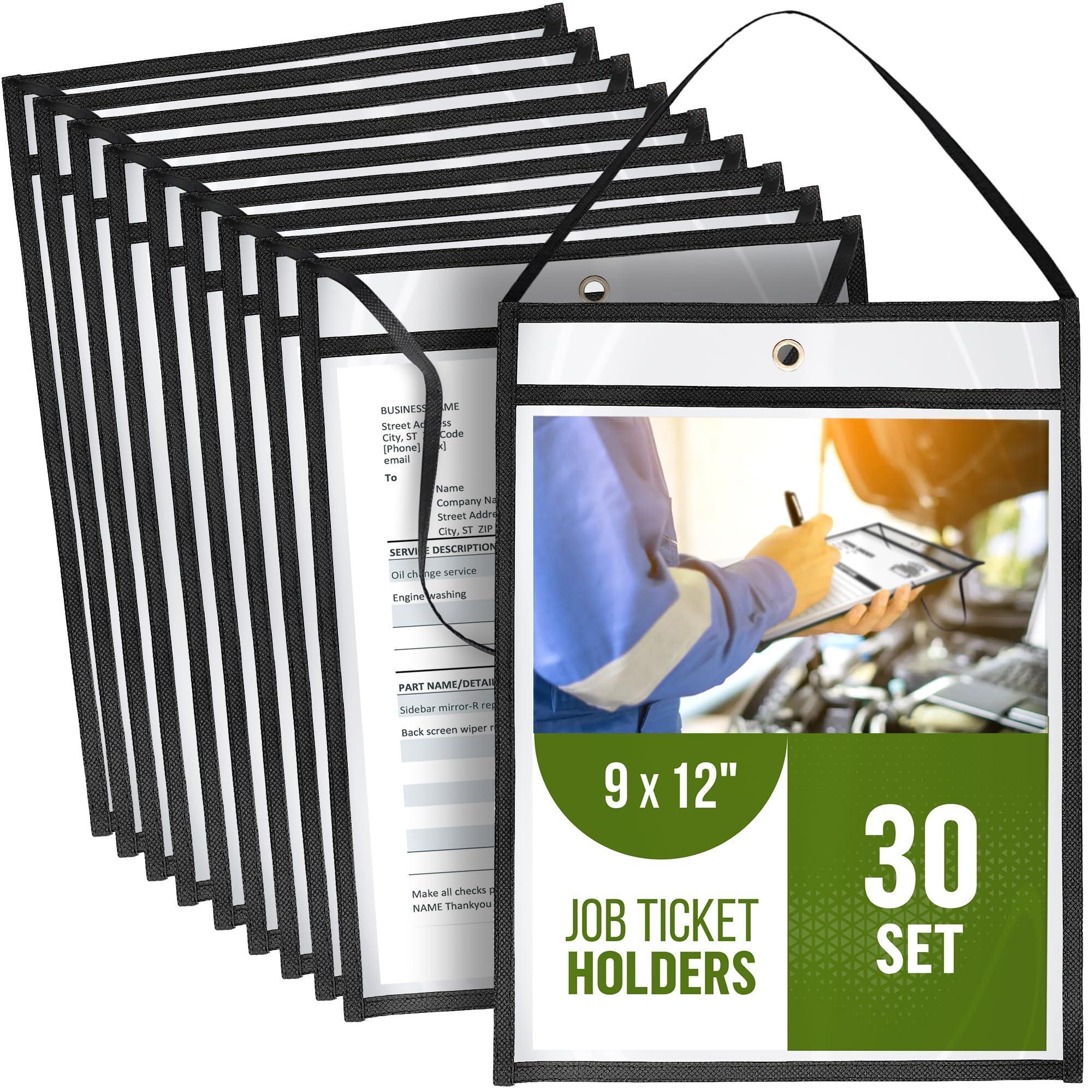 30 Pack Job Ticket Holders 9x12 with Strap Hanging Shop Ticket Holders Work Order Plastic Sleeves for Documents Dry Erase Pocket Sleeves Dry Erase Pockets Clear Pocket Sleeve 9 x 12 30 Pack Job Ticket Holders 9x12 with Strap Hanging Shop Ticket Holders Work Order Plastic Sleeves for Documents Dry Erase Pocket Sleeves Dry Erase Pockets Clear Pocket Sleeve 9 x 12
