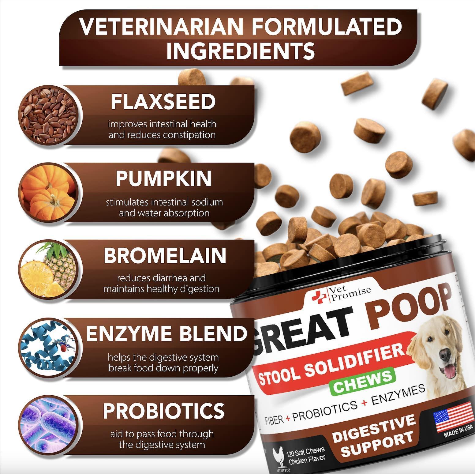 Probiotics for Dogs 120 Chews Stool Softener High Fiber Probiotics for Dogs 120 Chews Stool Softener High Fiber