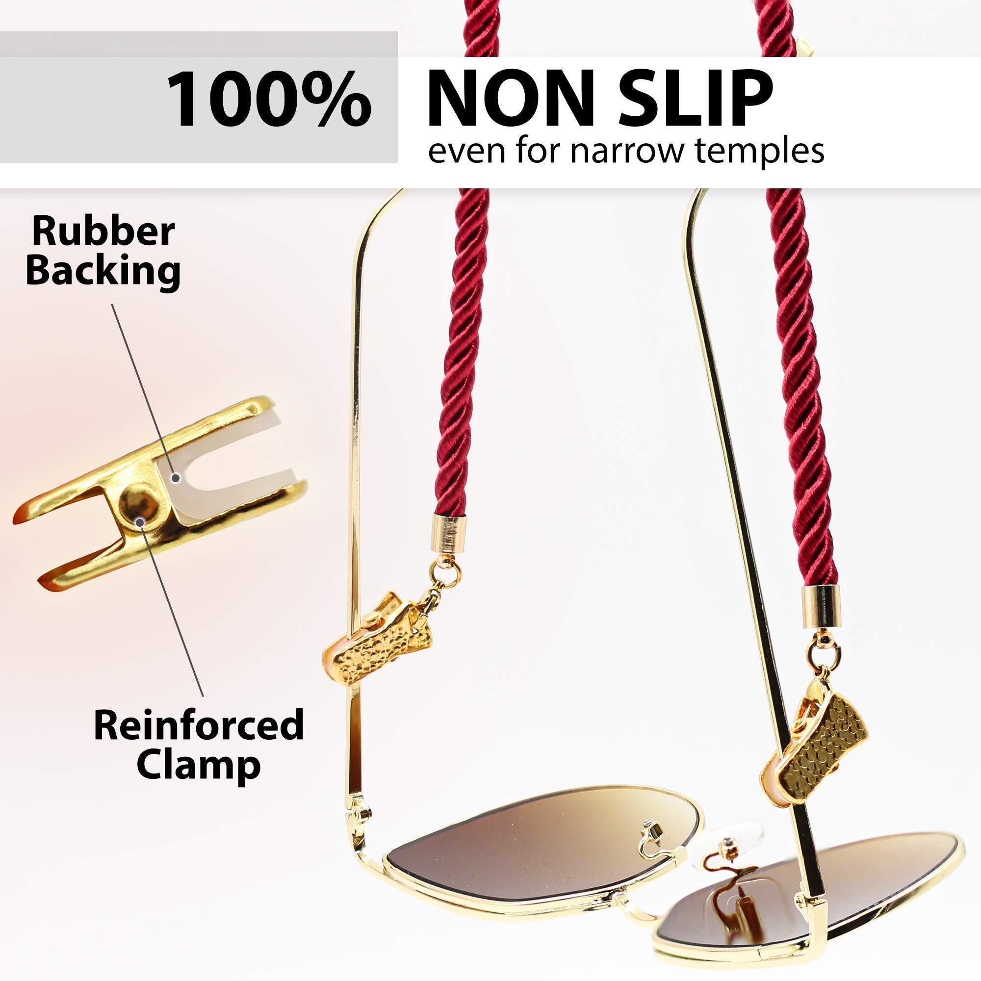 Glasses Strap String Holder Cord Terylene Eyeglasses Gold Chains 3 Pcs Glasses Strap String Holder Cord Terylene Eyeglasses Gold Chains 3 Pcs