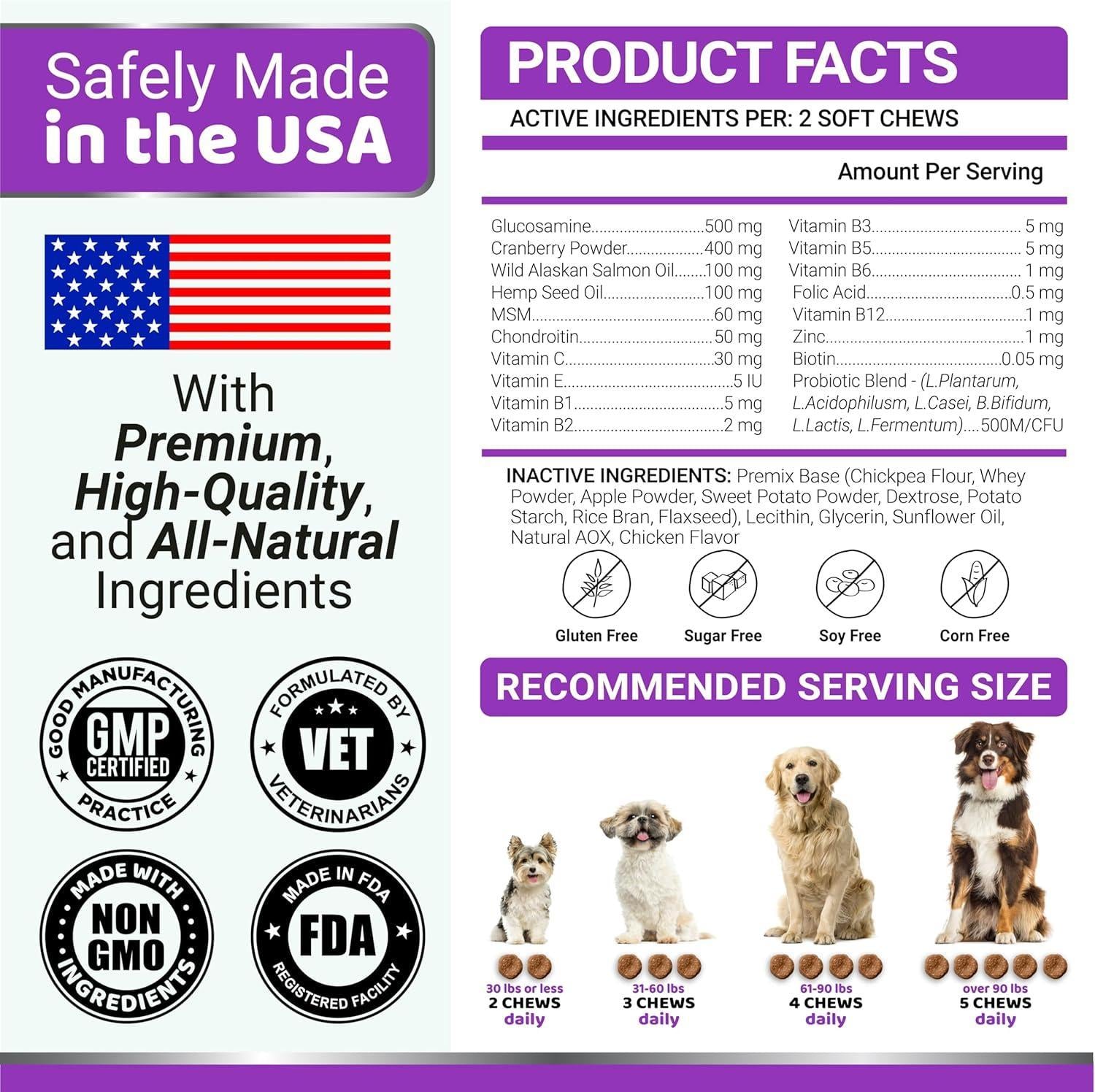 Dog Multivitamin Chews with Glucosamine 240 Count Hip & Joint Immune Support Dog Multivitamin Chews with Glucosamine 240 Count Hip & Joint Immune Support